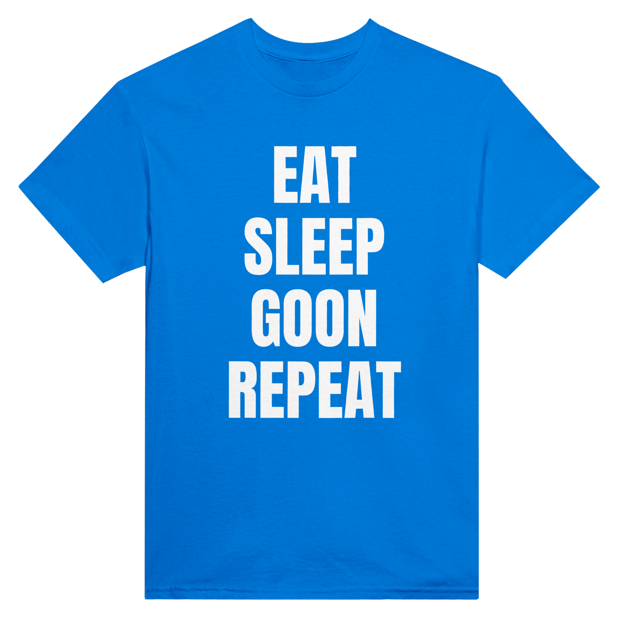Eat sleep goon repeat – morsom t-skjorte fra Køddeklær