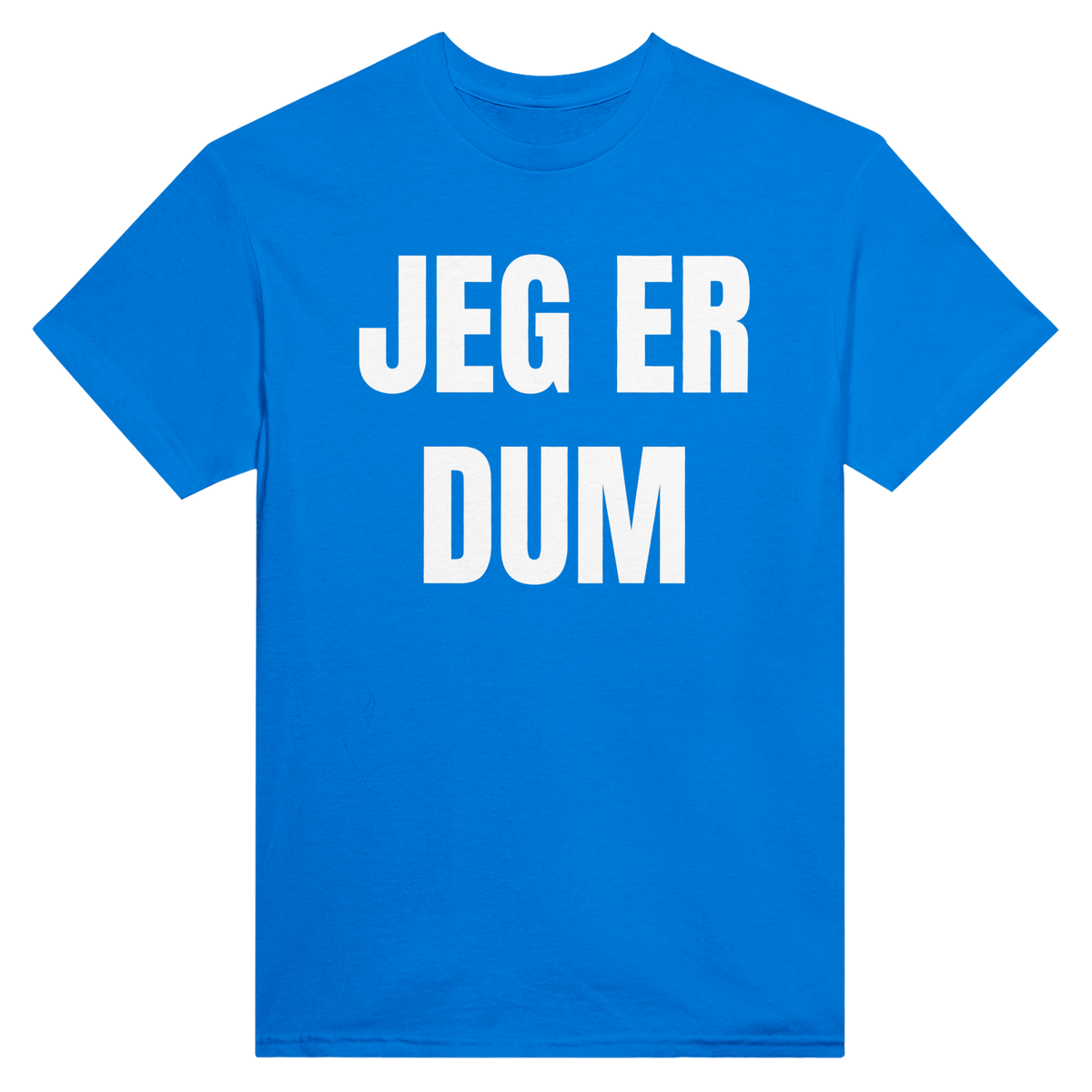Jeg er dum – morsom t-skjorte med norsk humor fra Køddeklær