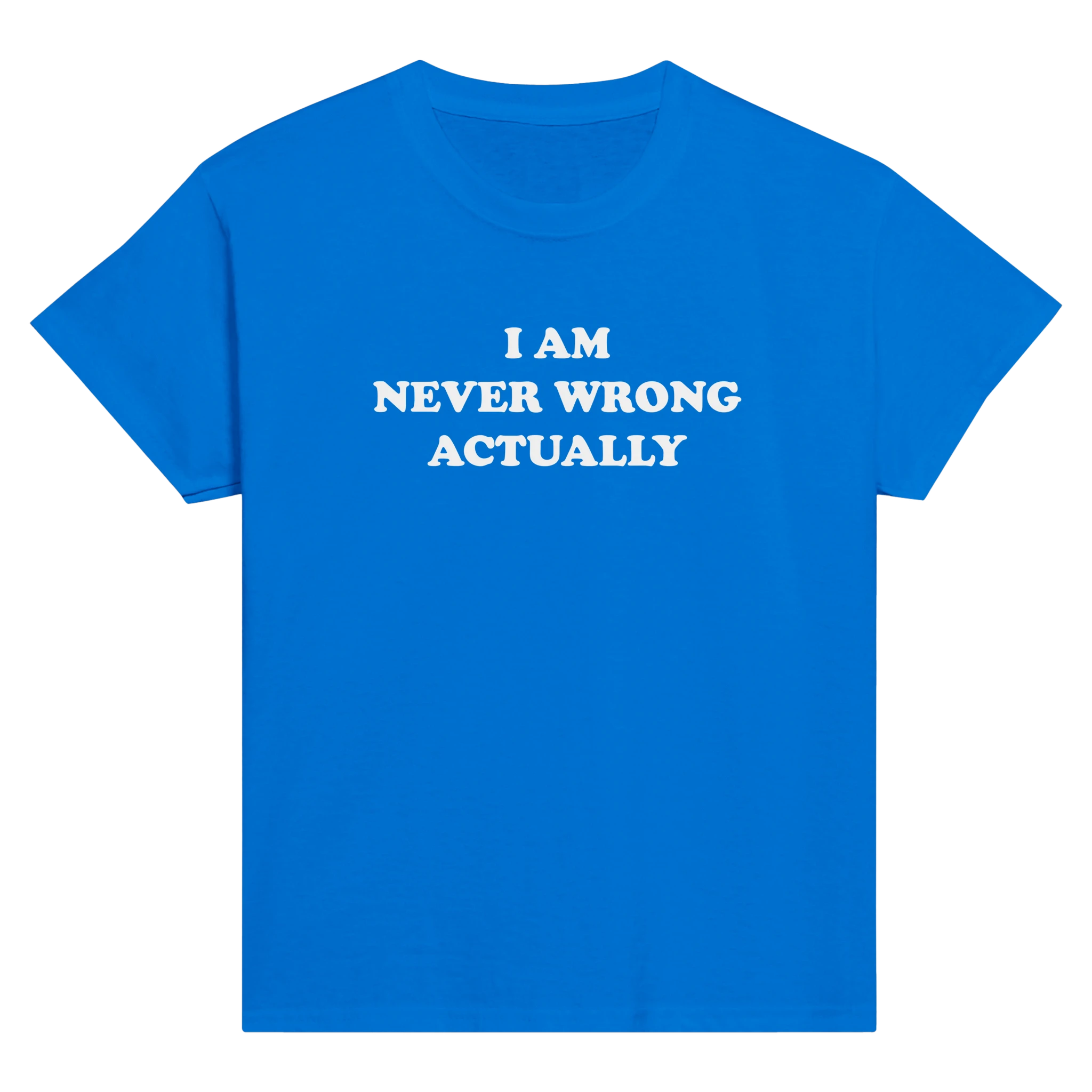 I am never wrong actually – morsom baby tee fra Køddeklær