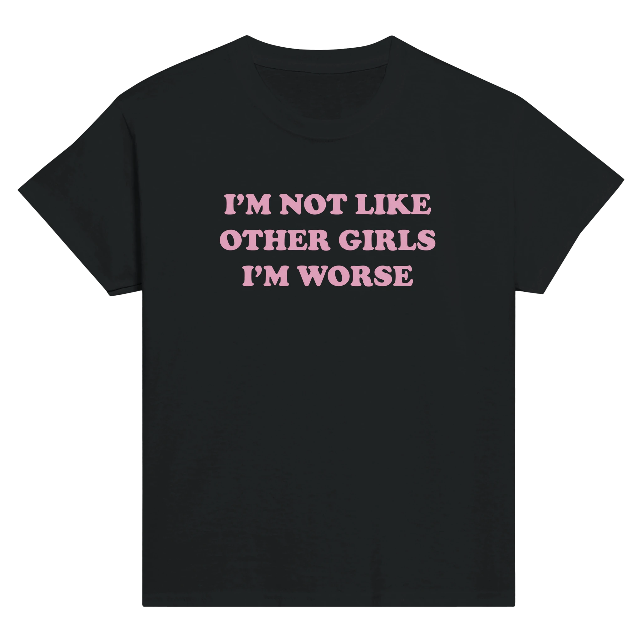 I'm not like other girls i'm worse – morsom baby tee fra Køddeklær