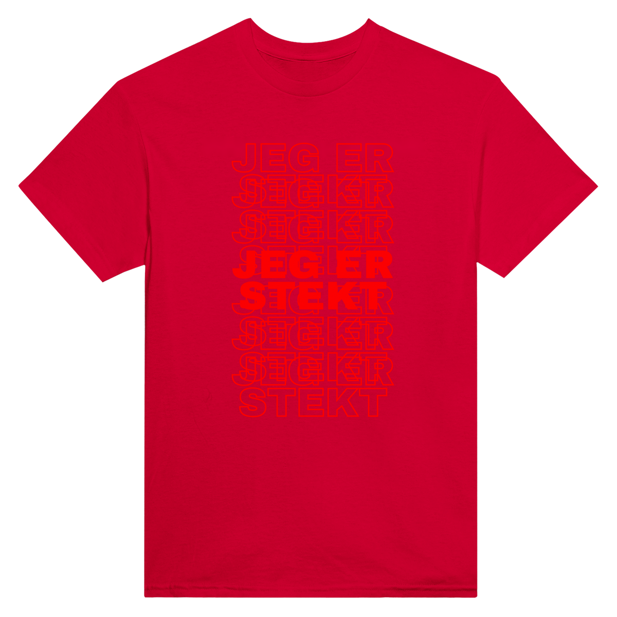 Jeg er stekt - t-skjorte – Red