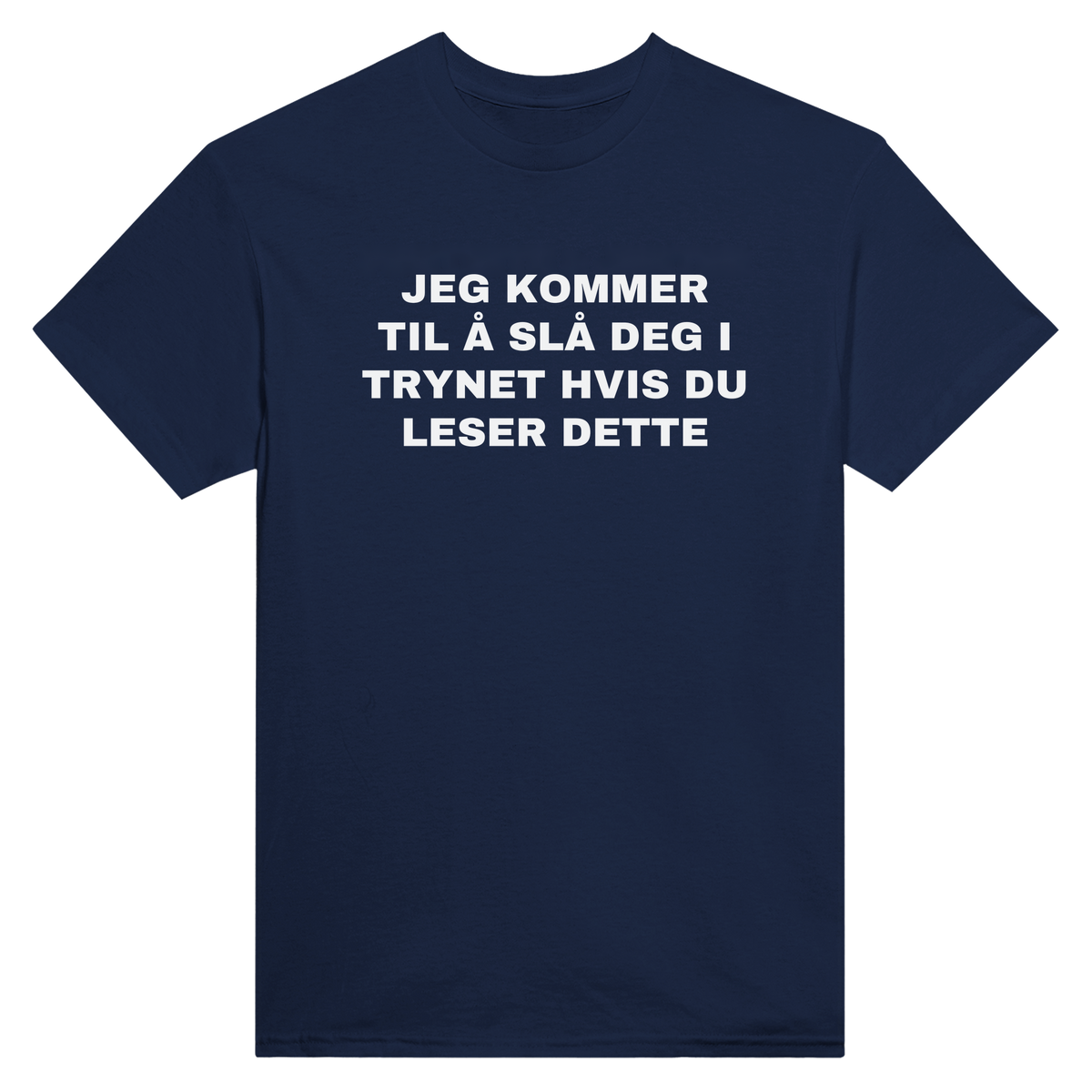 Jeg kommer til å slå deg i trynet hvis du leser dette - t-skjorte – Navy