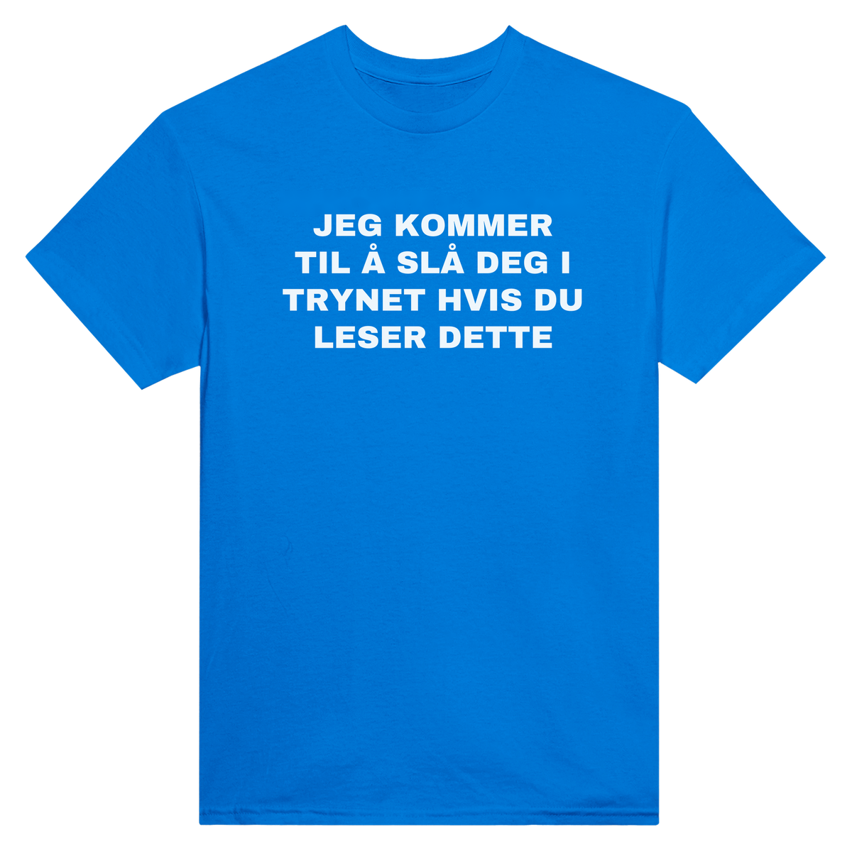 Jeg kommer til å slå deg i trynet hvis du leser dette - t-skjorte – Royal