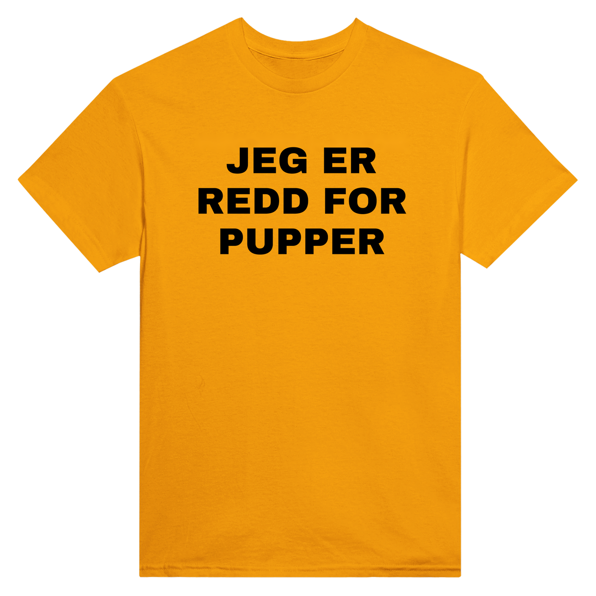 Jeg er redd for pupper - t-skjorte – Gold