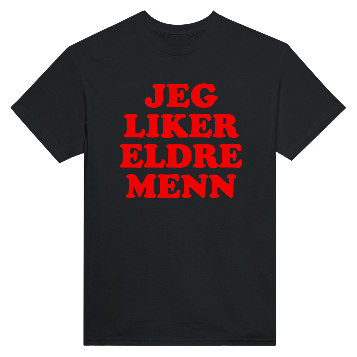 Jeg liker eldre menn - t-skjorte – Black