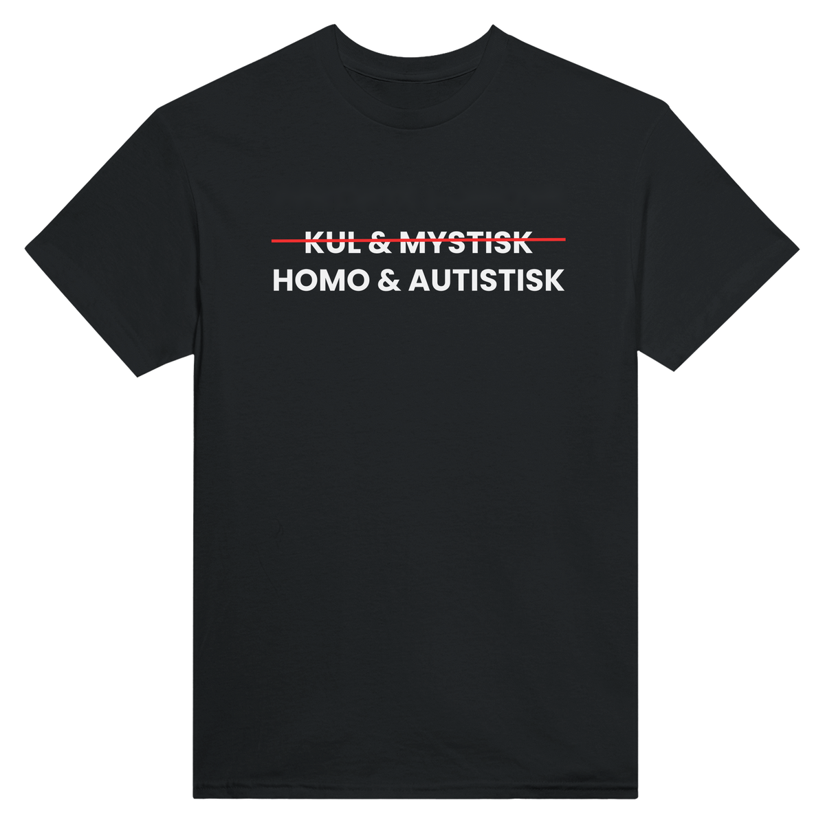 Kul & mystisk homo & autistisk - t-skjorte – Black