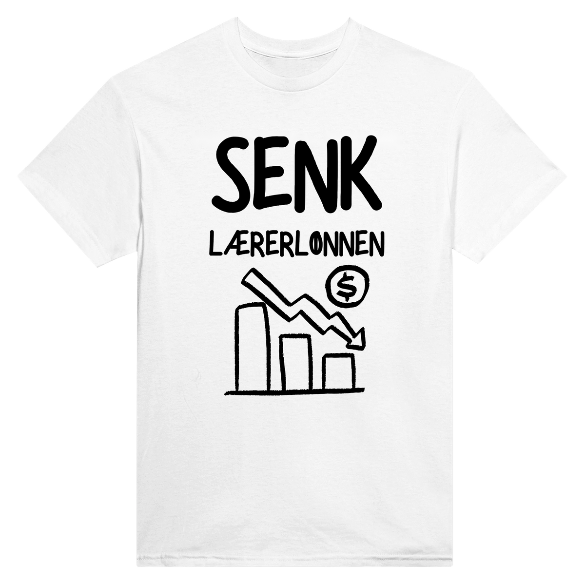Senk lærerlønnen - t-skjorte – White