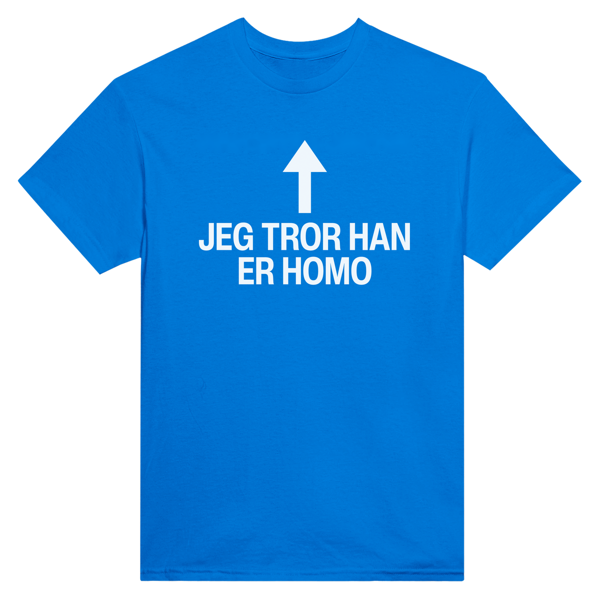 Jeg tror han er homo - t-skjorte – Royal
