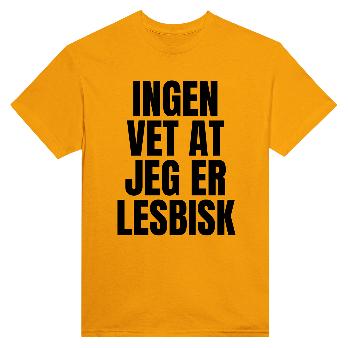 Ingen vet at jeg er lesbisk - t-skjorte – Gold