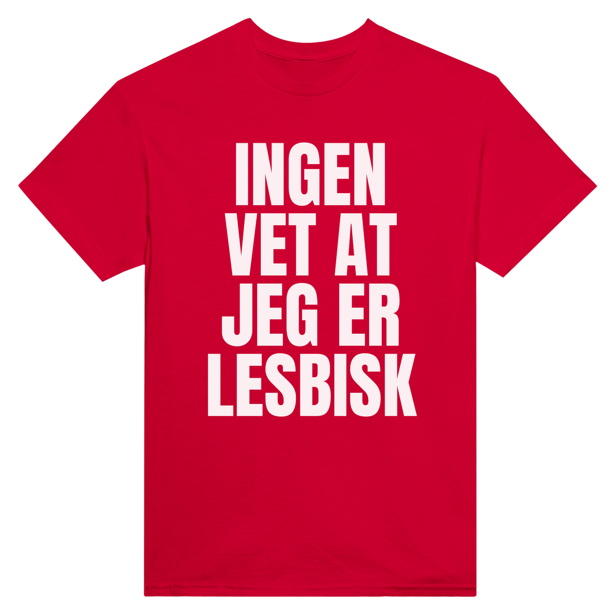Ingen vet at jeg er lesbisk - t-skjorte – Red
