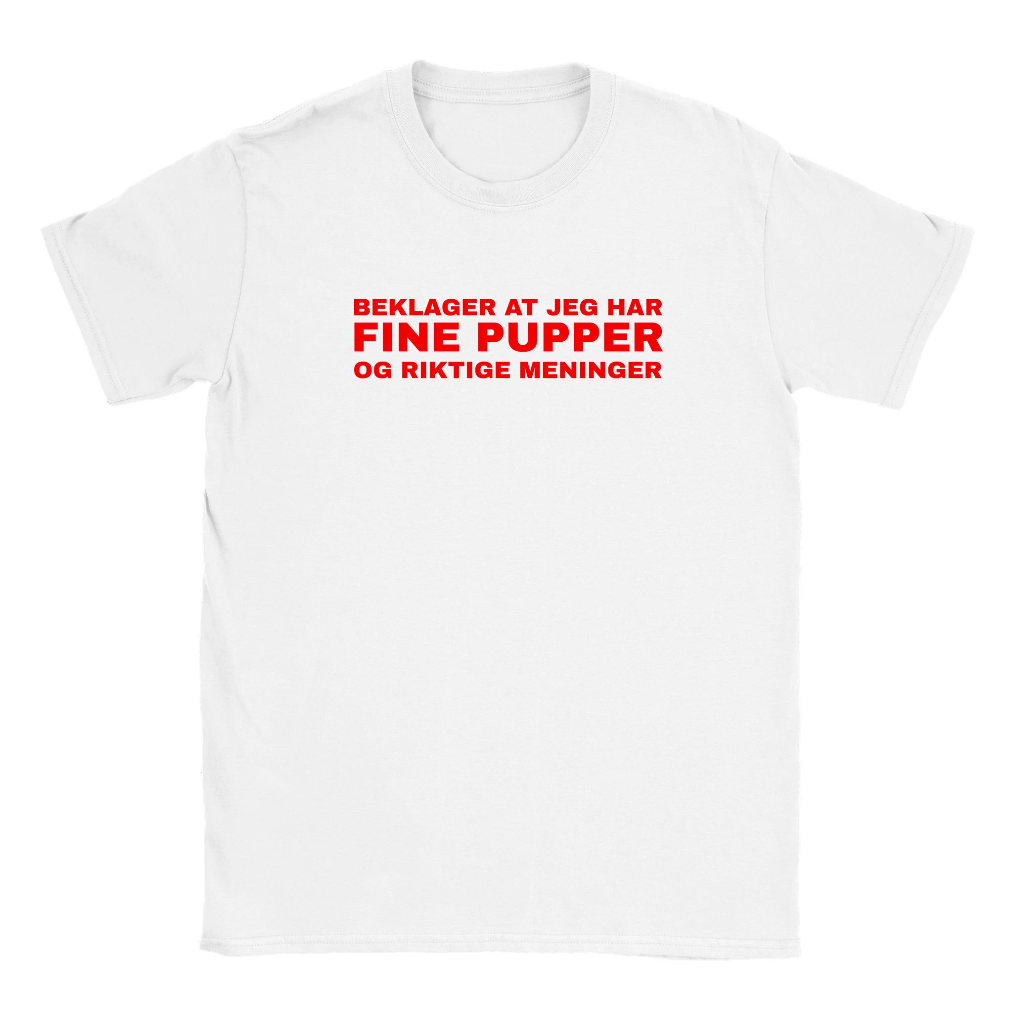 Beklager at jeg har fine pupper og riktige meninger - Baby tee – White