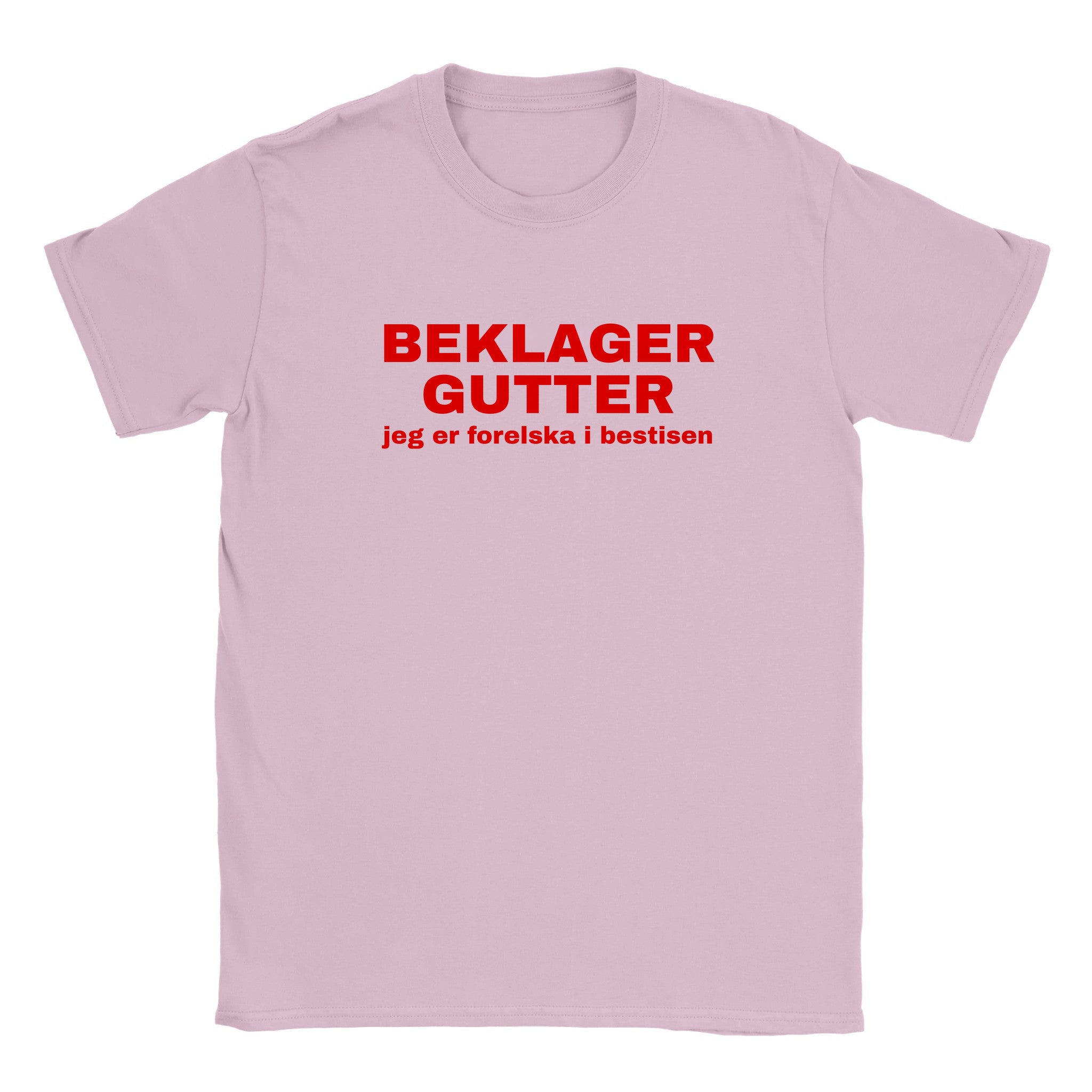 Beklager gutter jeg er forelska i bestisen - Baby tee – Light Pink