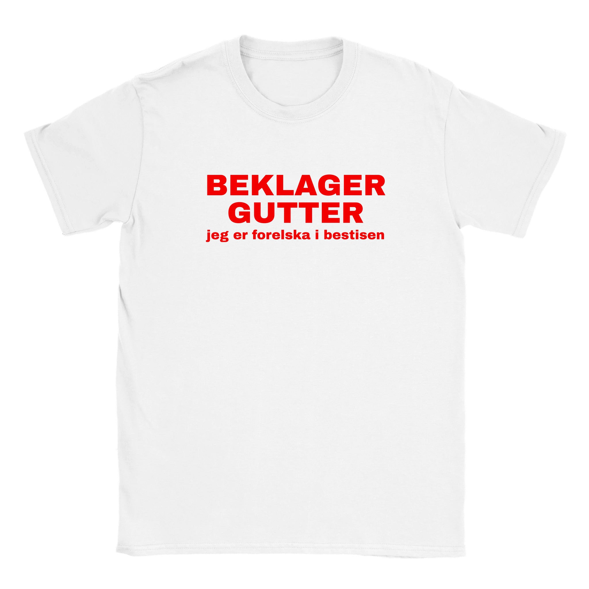 Beklager gutter jeg er forelska i bestisen - Baby tee – White