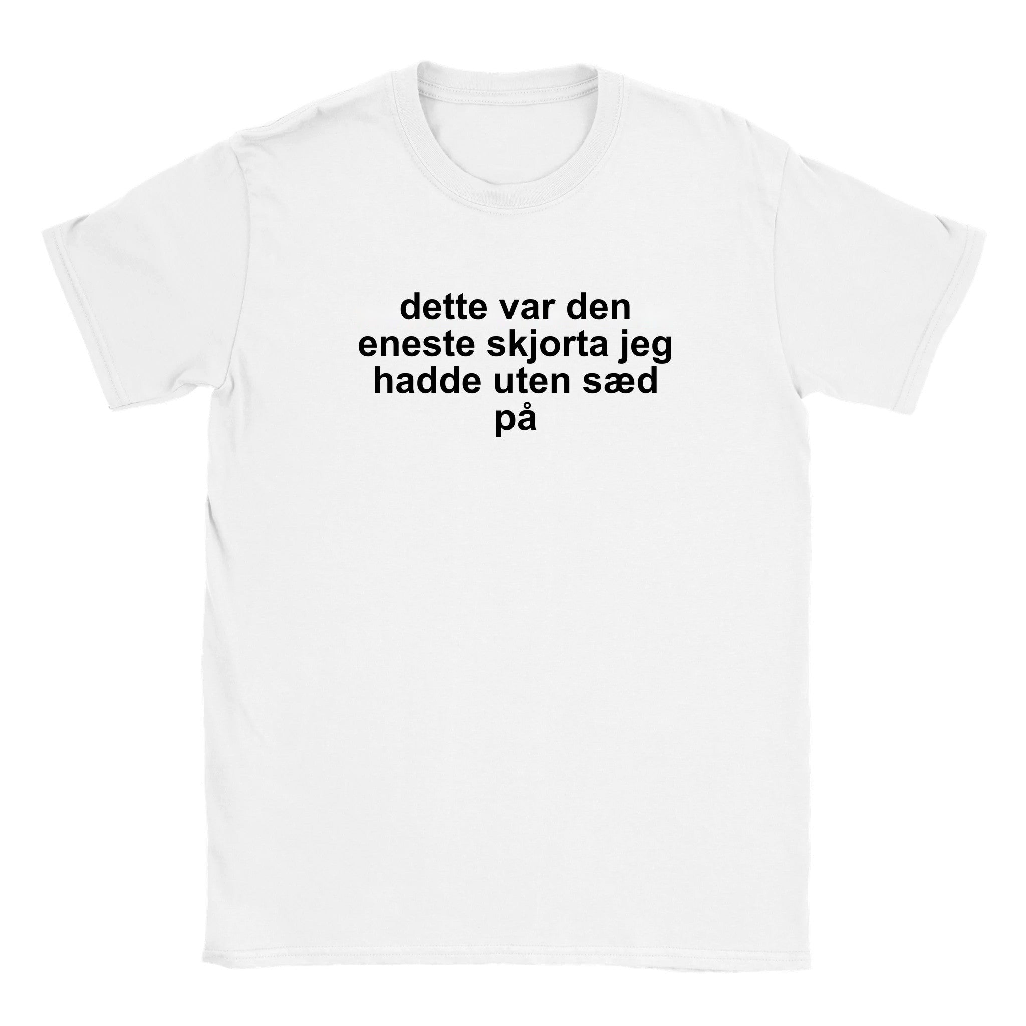Dette var den eneste skjorta jeg hadde uten sæd på - Baby tee – White