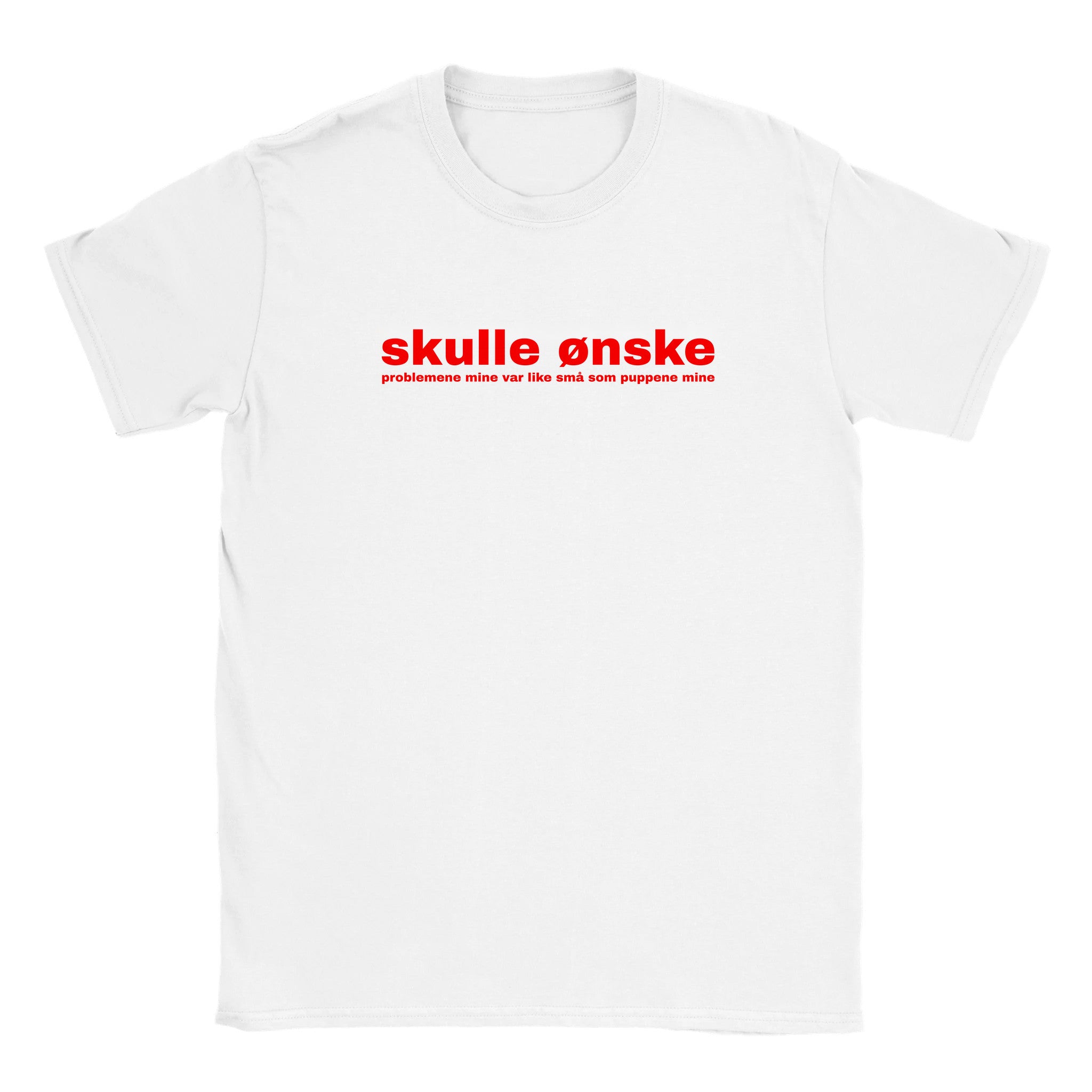 Skulle ønske problemene mine var like små som puppene mine - Baby tee – White