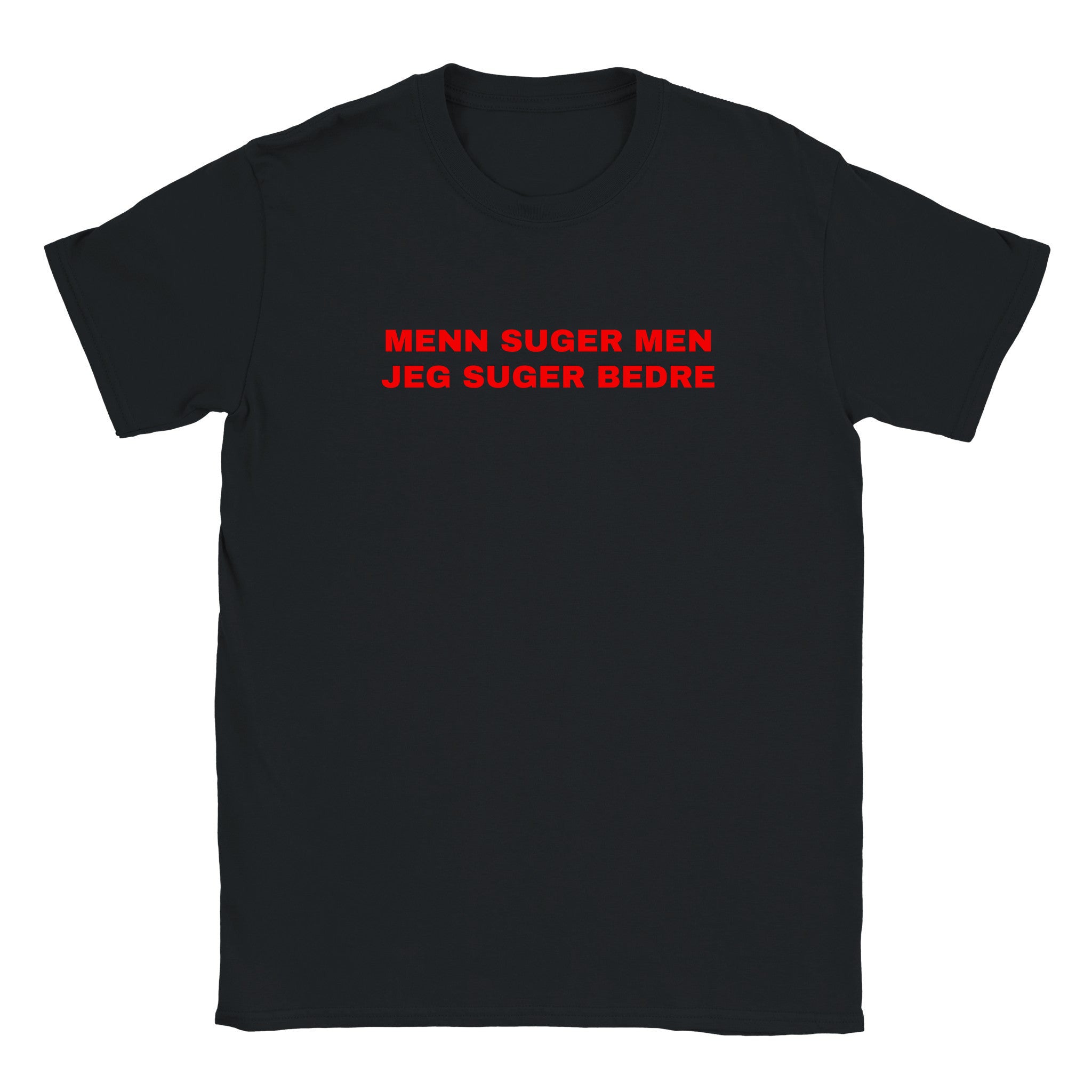 Menn suger men jeg suger bedre - Baby tee – Black