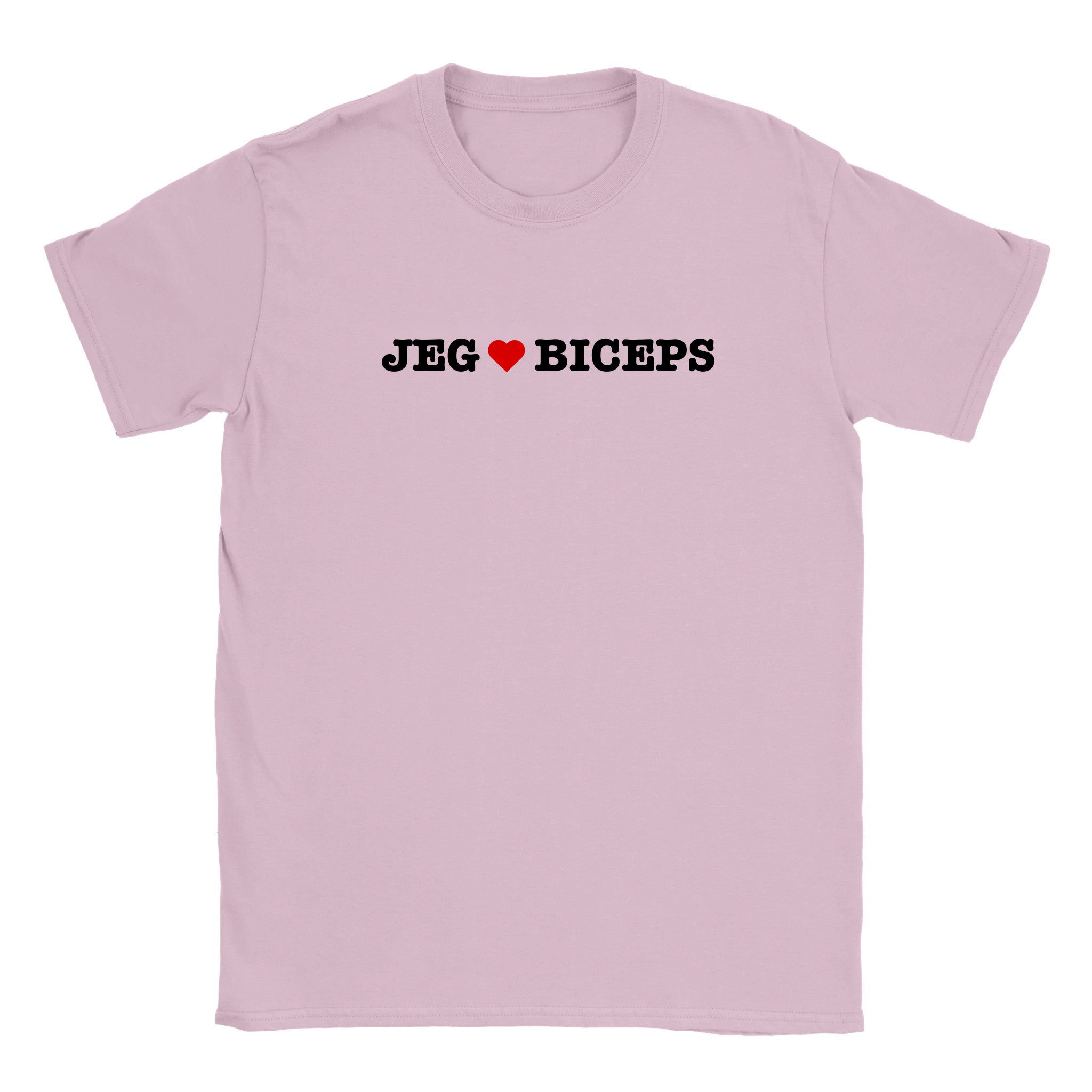 Jeg elsker biceps - Baby tee – Light Pink
