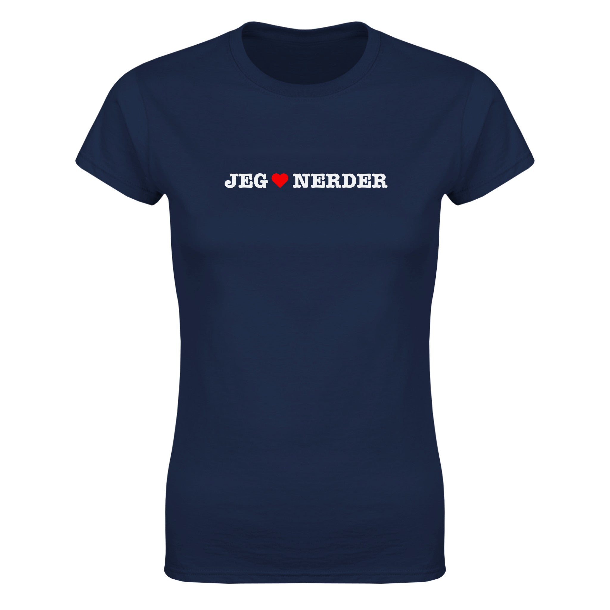 Jeg elsker nerder - Dame t-skjorte – Navy