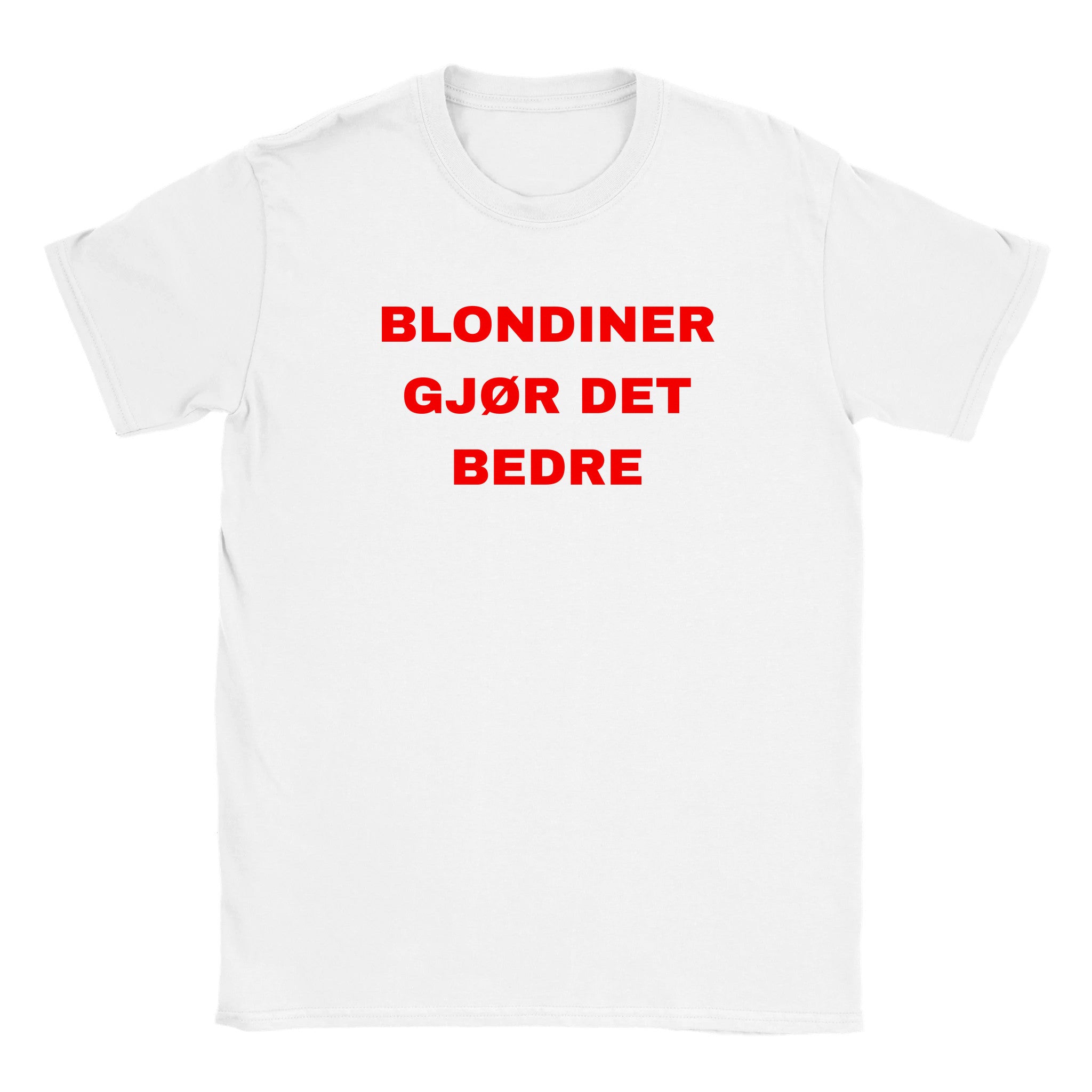 Blondiner gjør det bedre - Baby tee – White