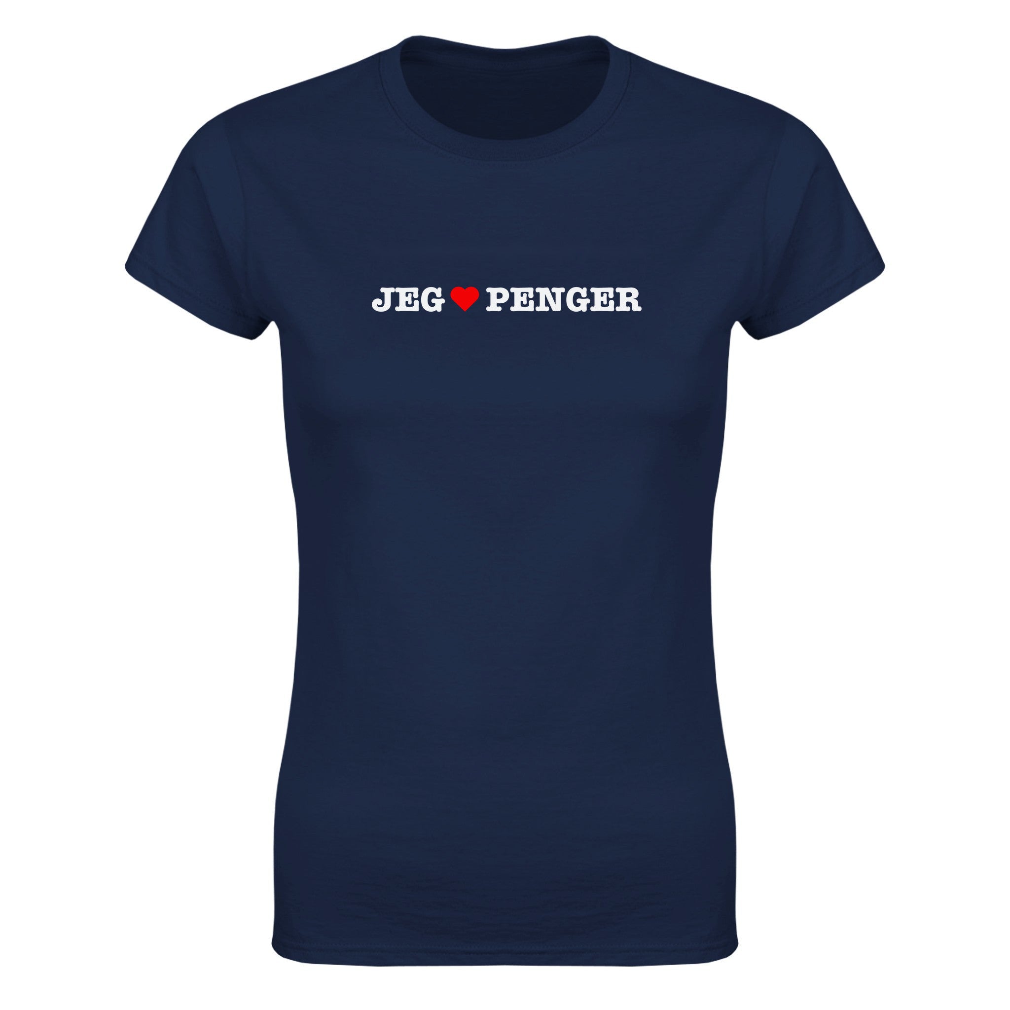 Jeg elsker penger - Dame t-skjorte – Navy