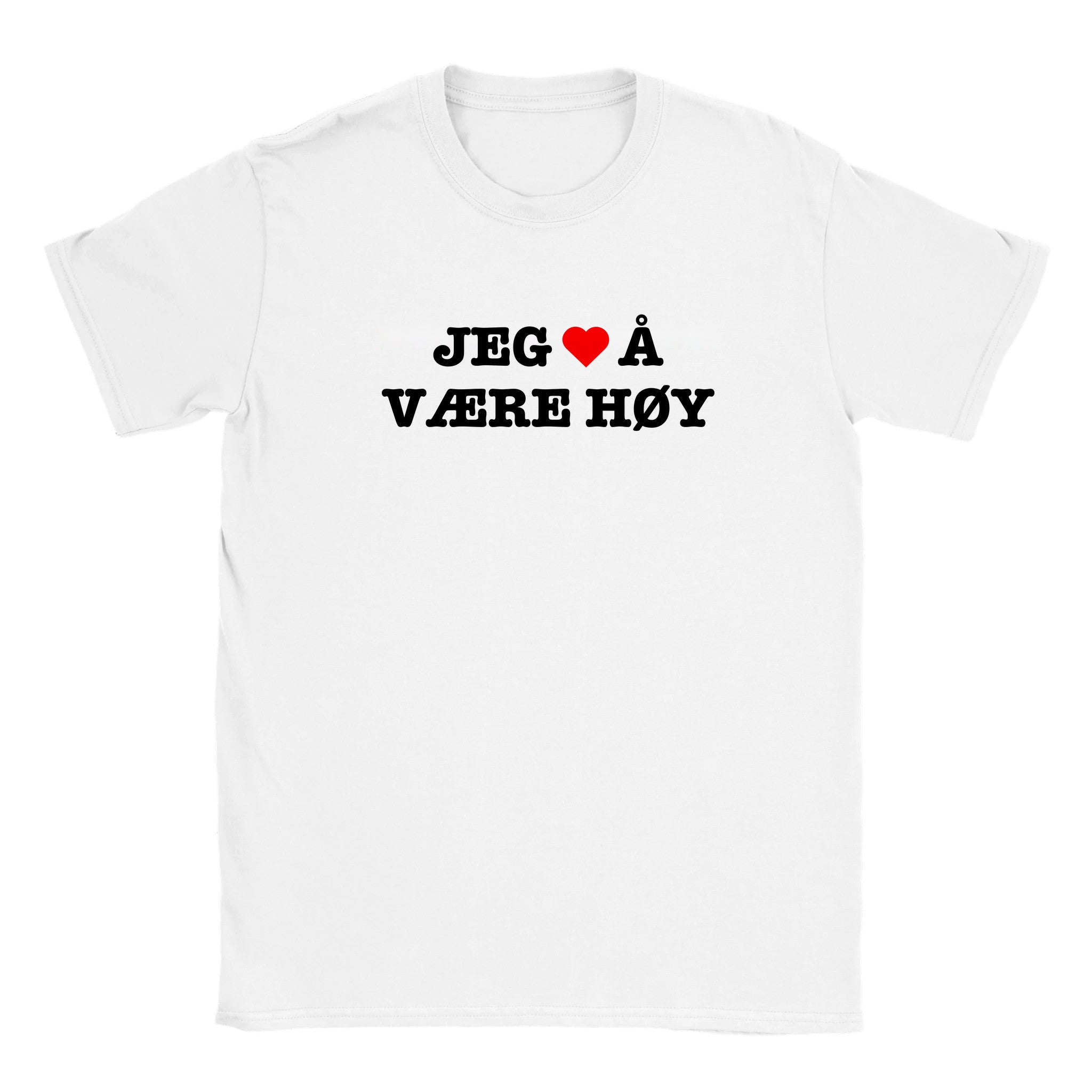 Jeg elsker å være høy - Baby tee – White