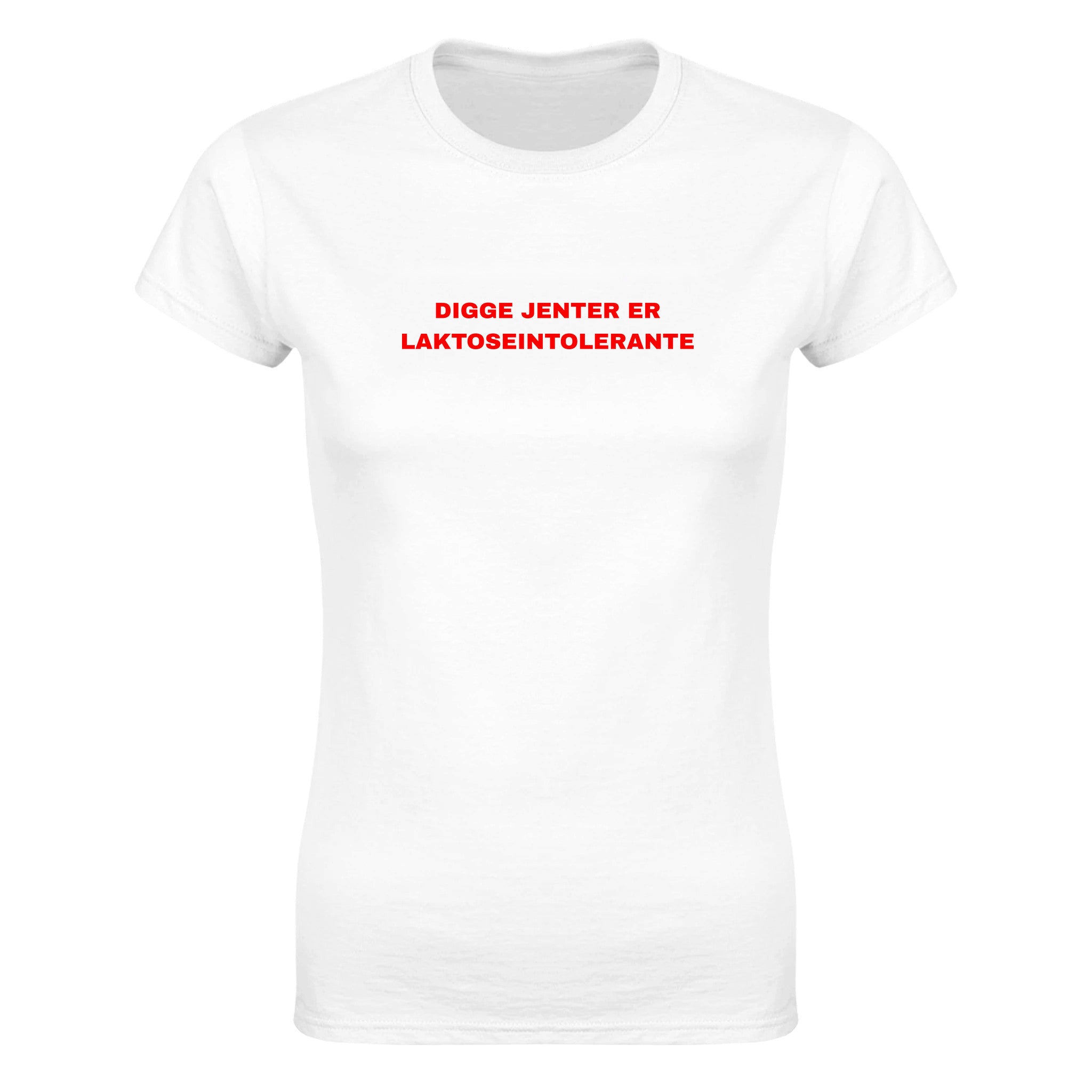 Digge jenter er laktoseintolerante - Dame t-skjorte – White