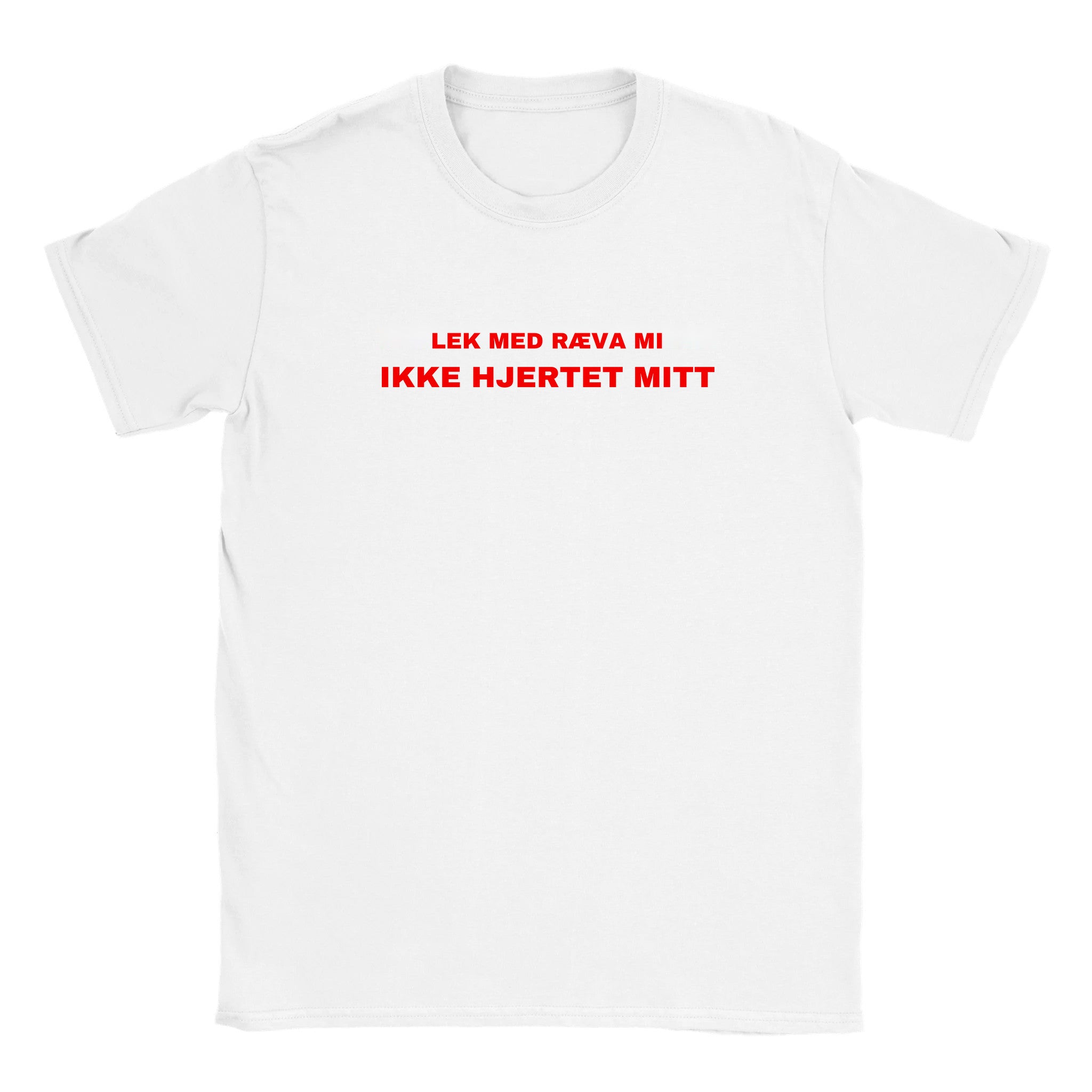 Lek med ræva mi ikke hjertet mitt - Baby tee – White