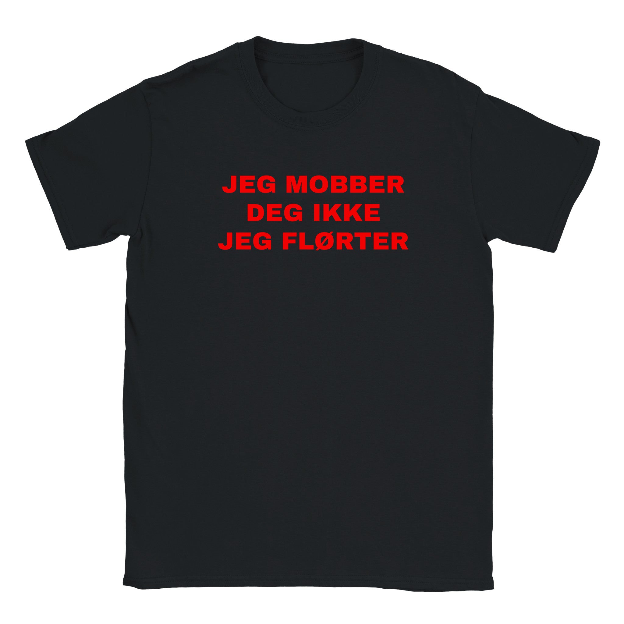 Jeg mobber deg ikke jeg flørter - Baby tee – Black
