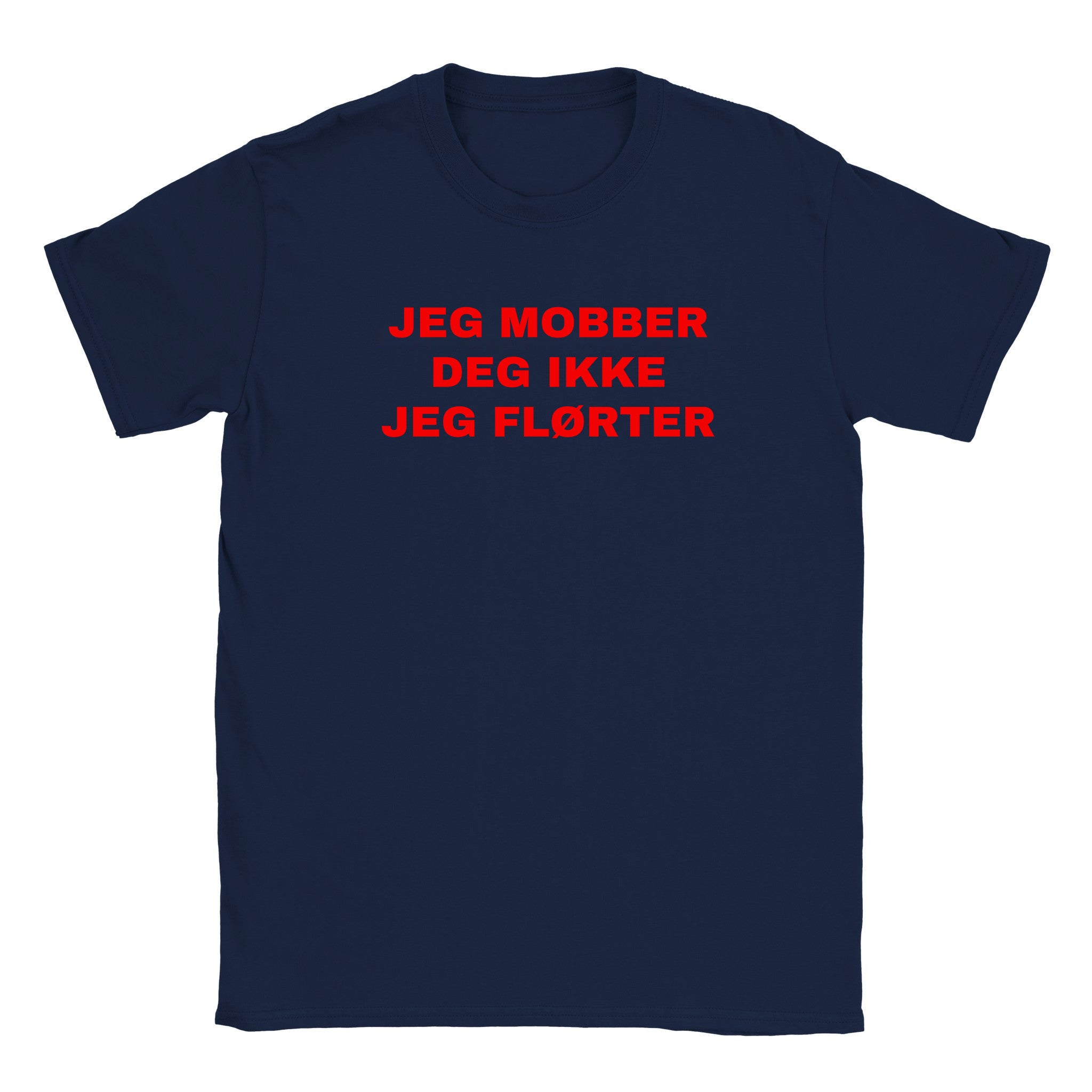 Jeg mobber deg ikke jeg flørter - Baby tee – Navy
