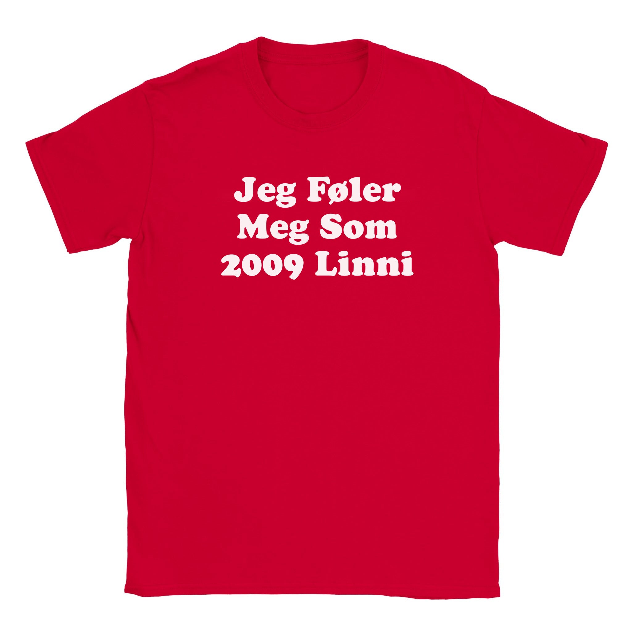 Jeg føler meg som 2009 Linni - Baby tee – Red
