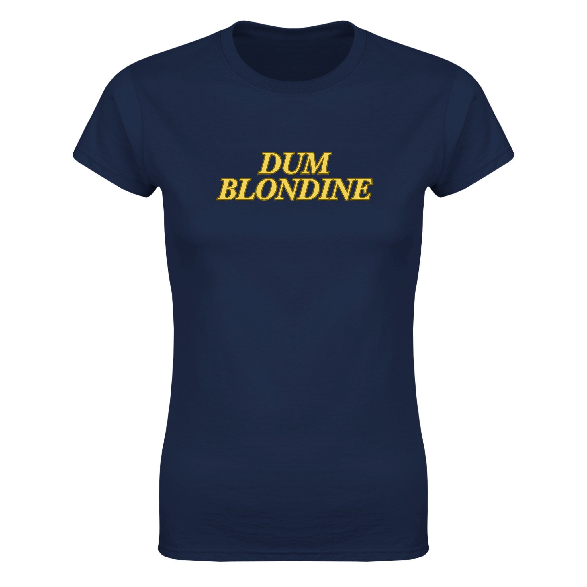 Dum blondine - Dame t-skjorte – Navy