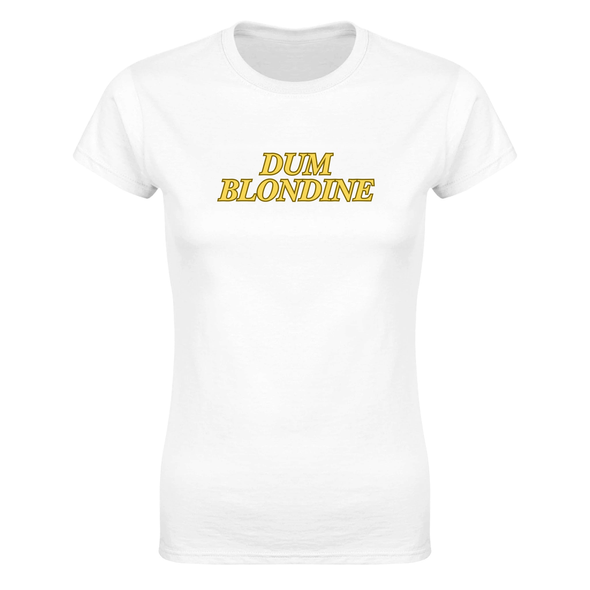 Dum blondine - Dame t-skjorte – White