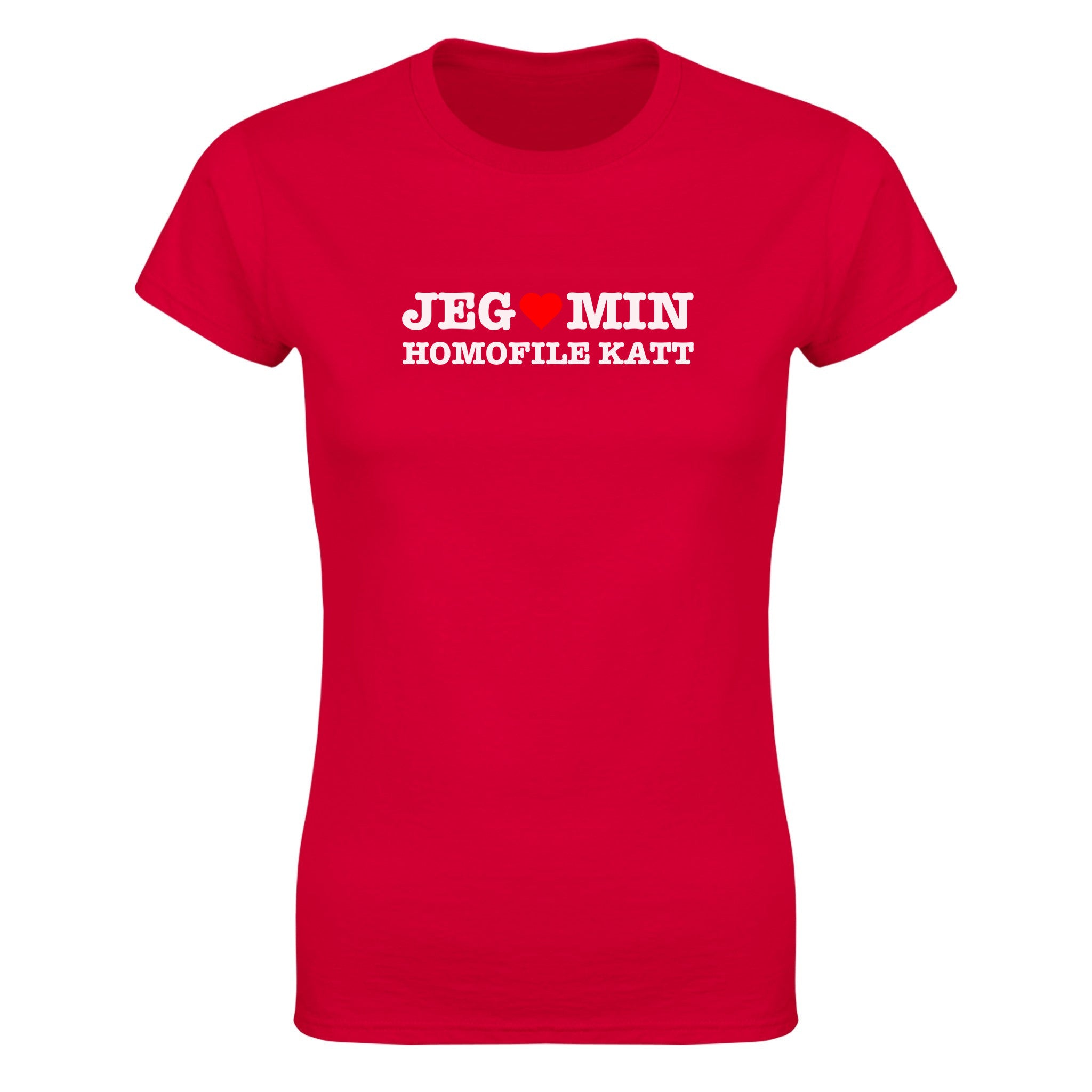 Jeg elsker min homofile katt - Dame t-skjorte – Red