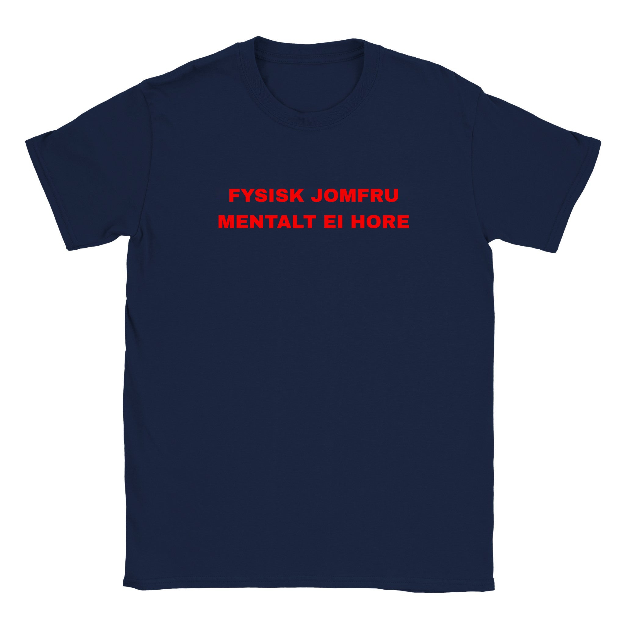 Fysisk jomfru mentalt ei hore - Baby tee – Navy