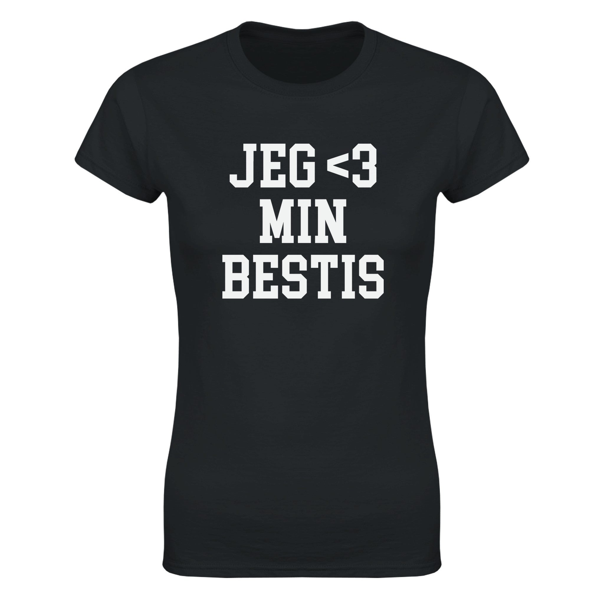 Jeg elsker 3 min bestis - Dame t-skjorte – Black