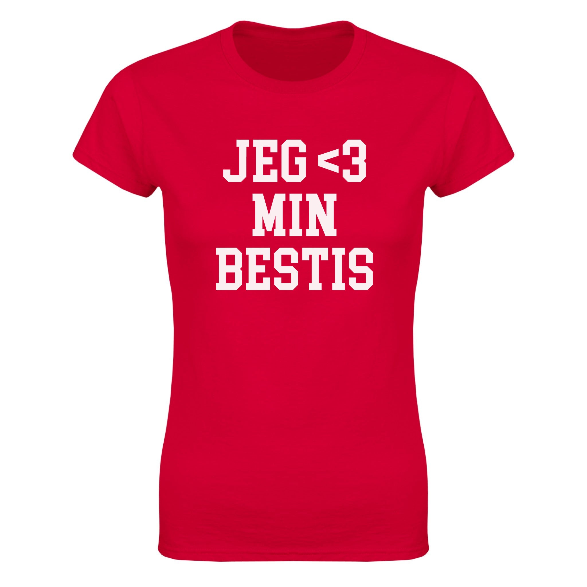 Jeg elsker 3 min bestis - Dame t-skjorte – Red