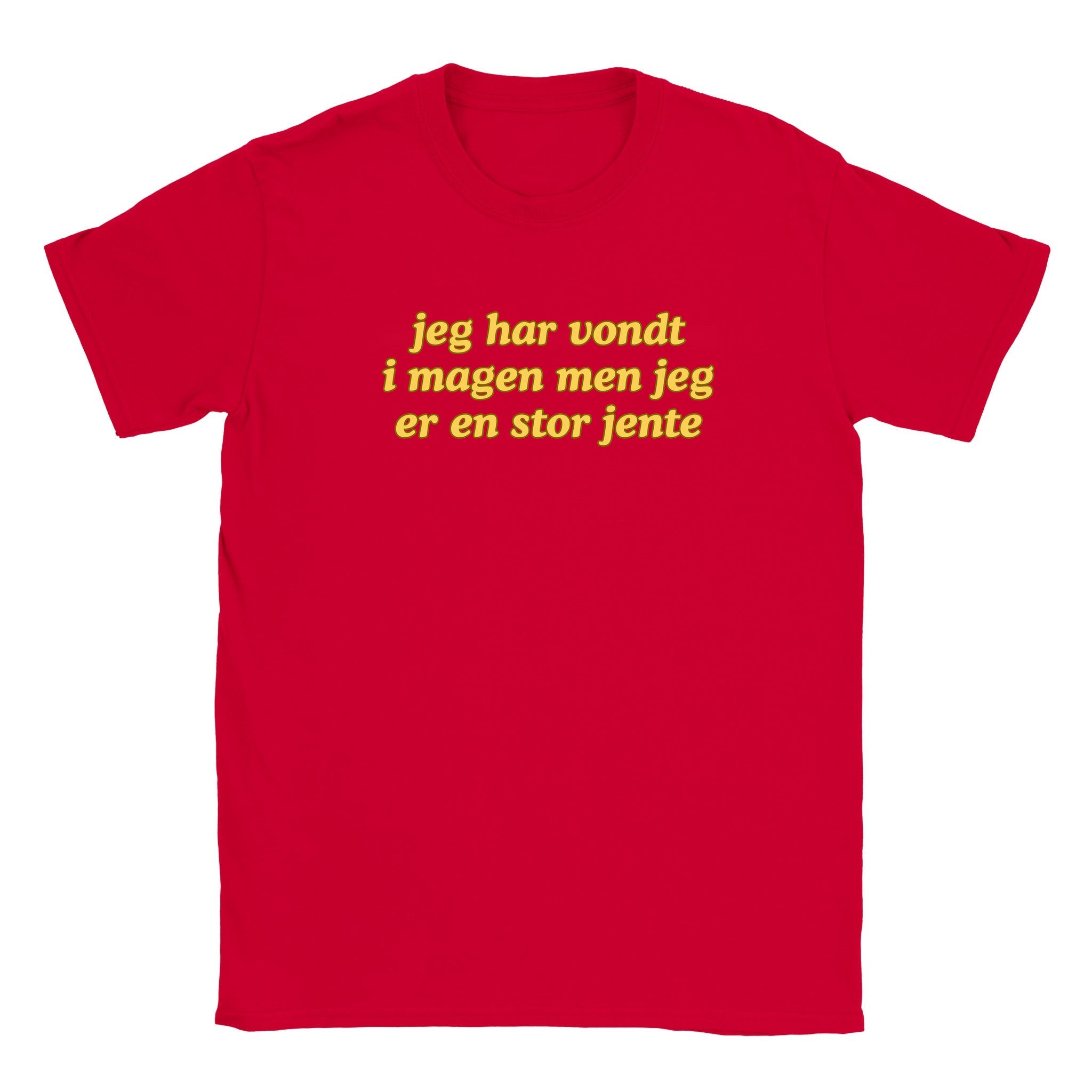 Jeg har vondt i magen men jeg er en stor jente - Baby tee – Red
