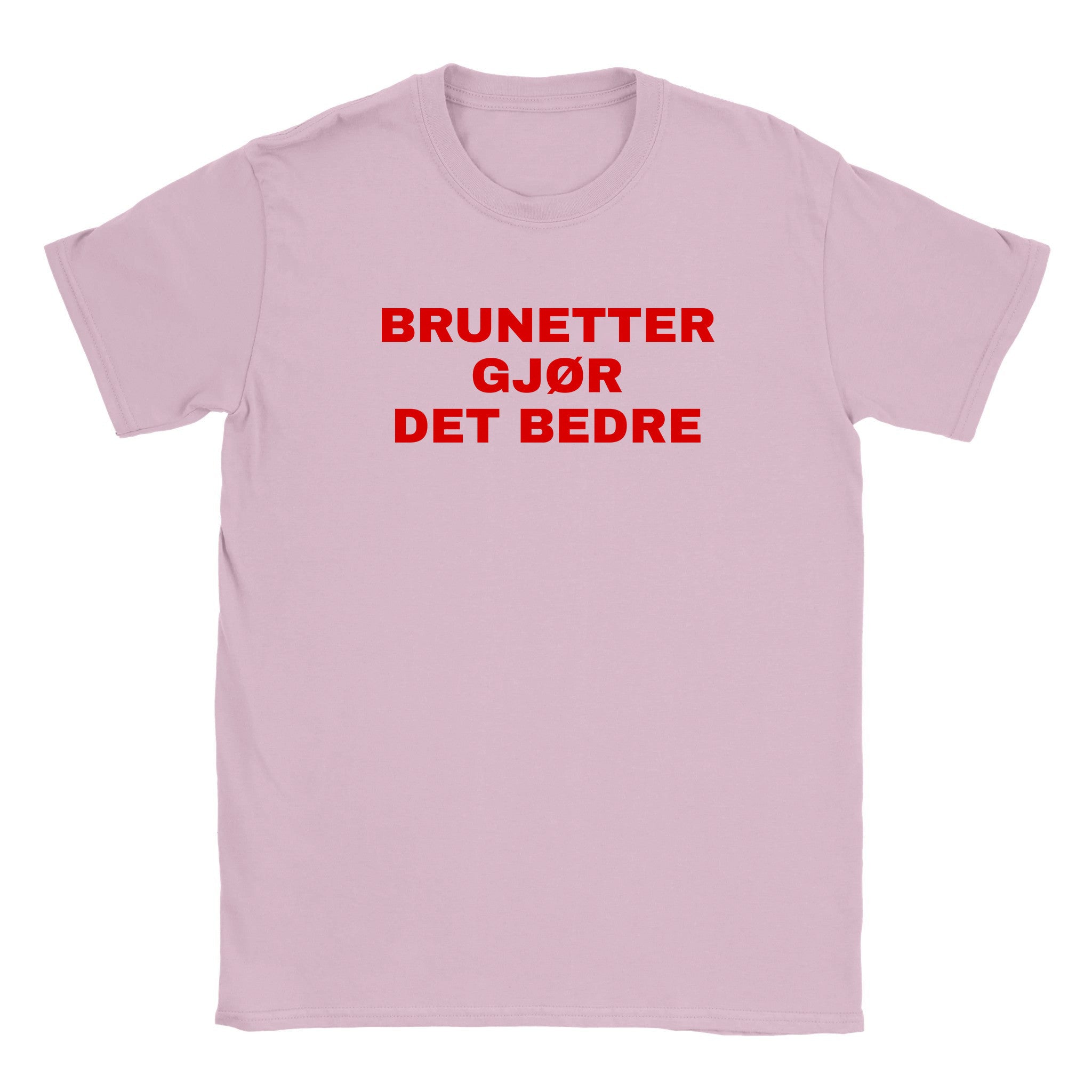 Brunetter gjør det bedre - Baby tee – Light Pink