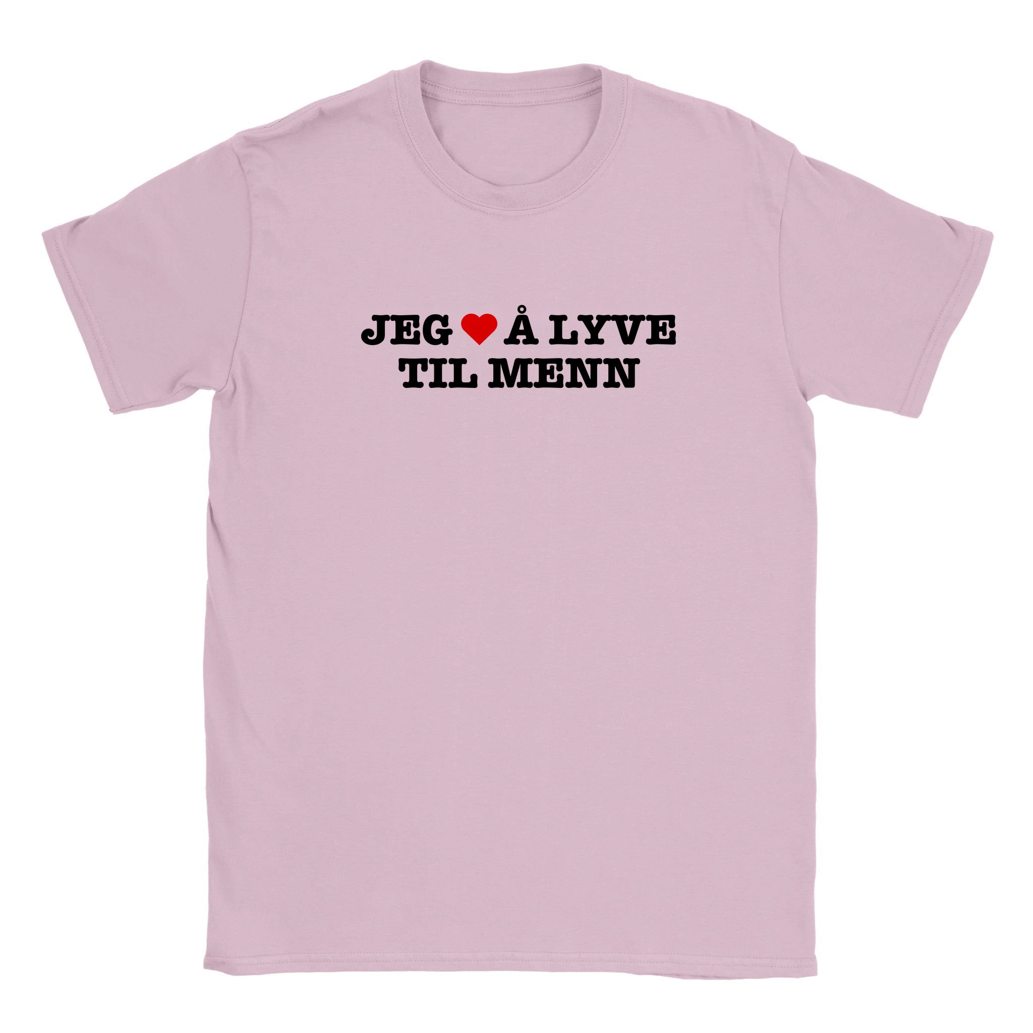 Jeg elsker å lyve til menn - Baby tee – Light Pink