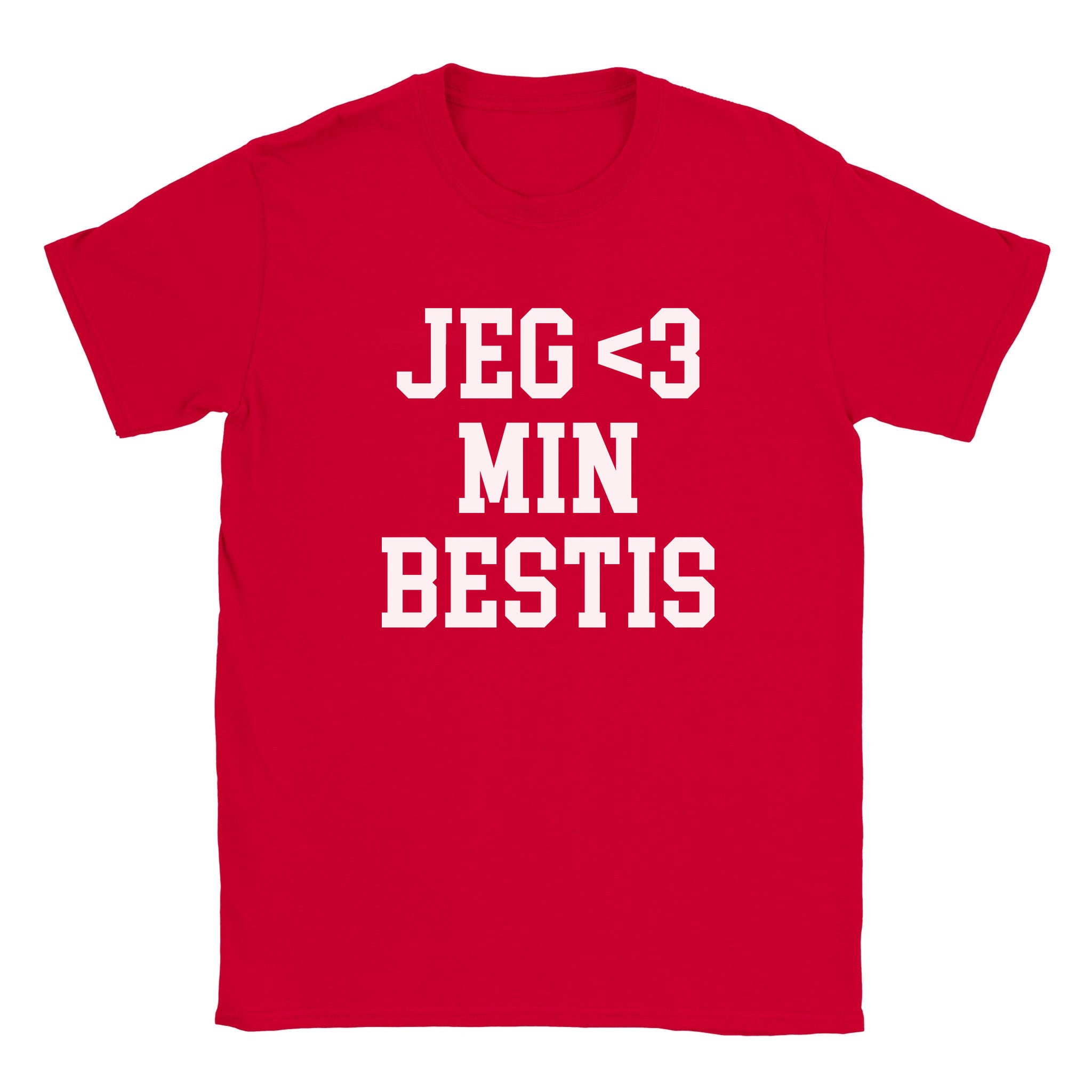 Jeg elsker 3 min bestis - Baby tee – Red