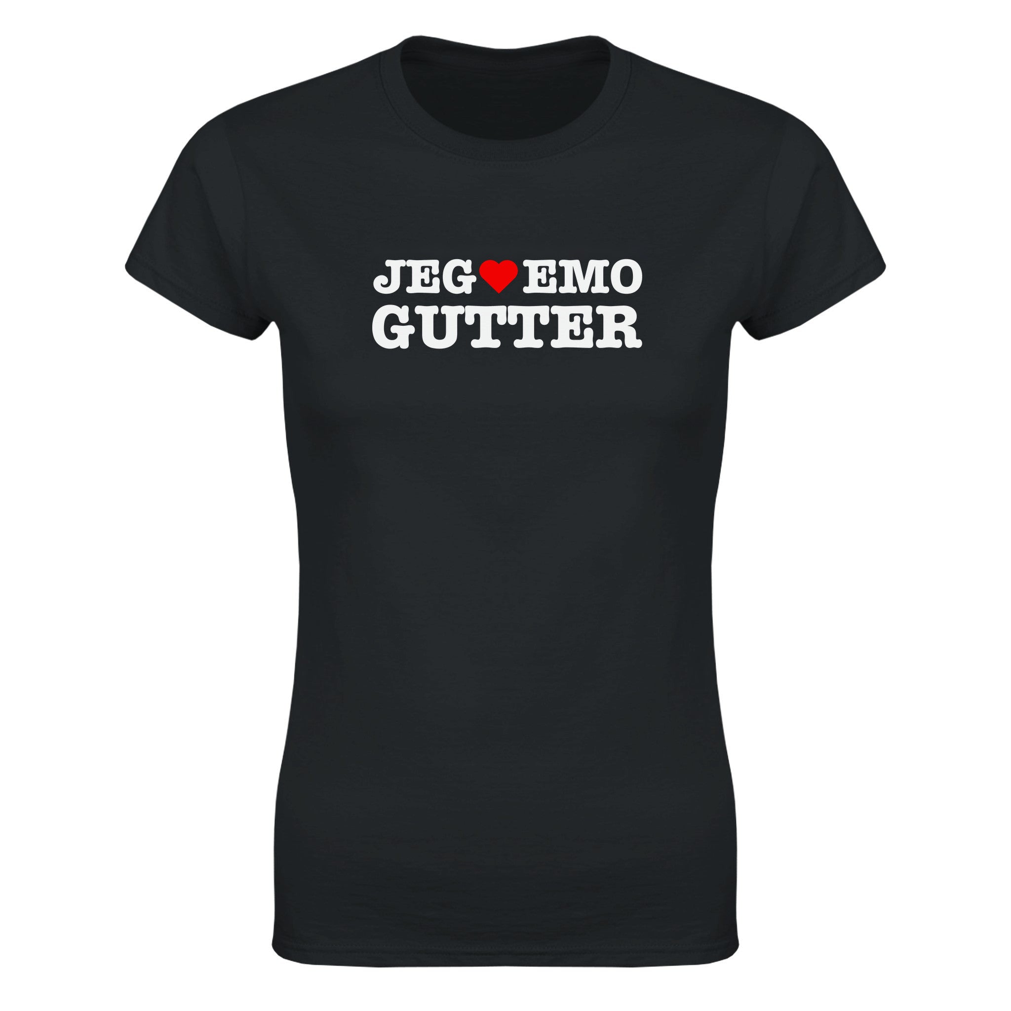 Jeg elsker emo gutter - Dame t-skjorte – Black