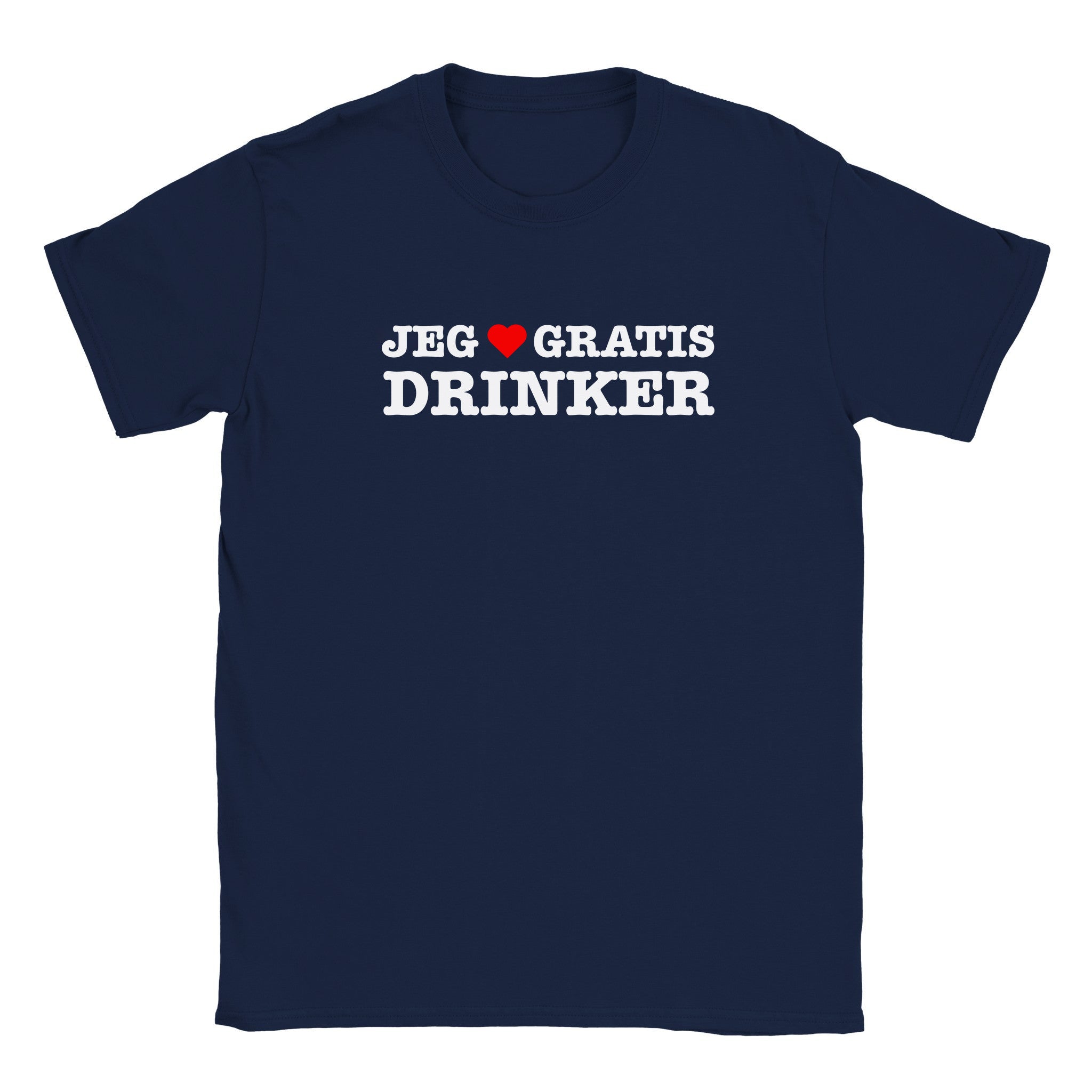 Jeg elsker gratis drinker - Baby tee – Navy