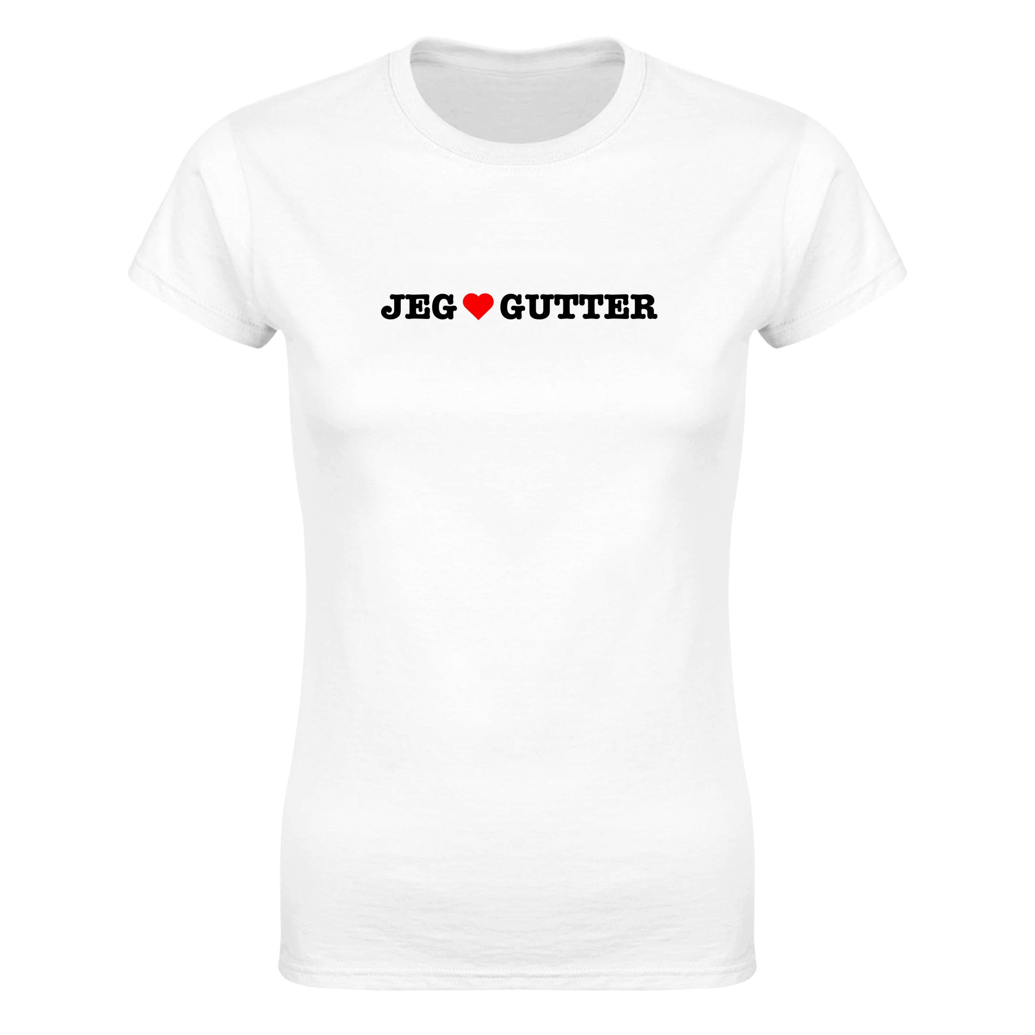 Jeg elsker gutter - Dame t-skjorte – White