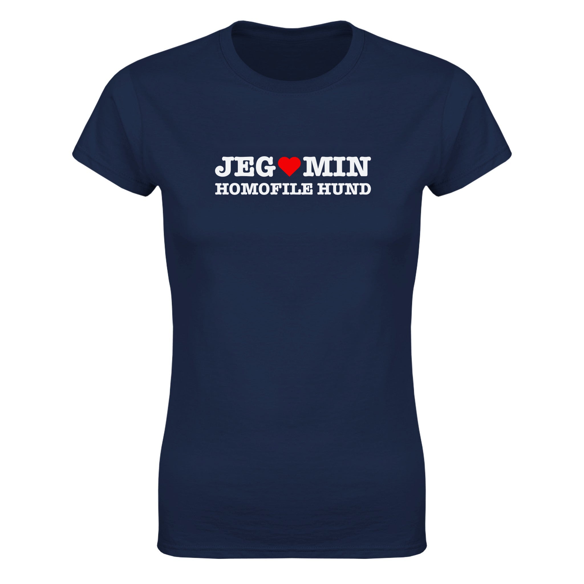 Jeg elsker min homofile hund - Dame t-skjorte – Navy
