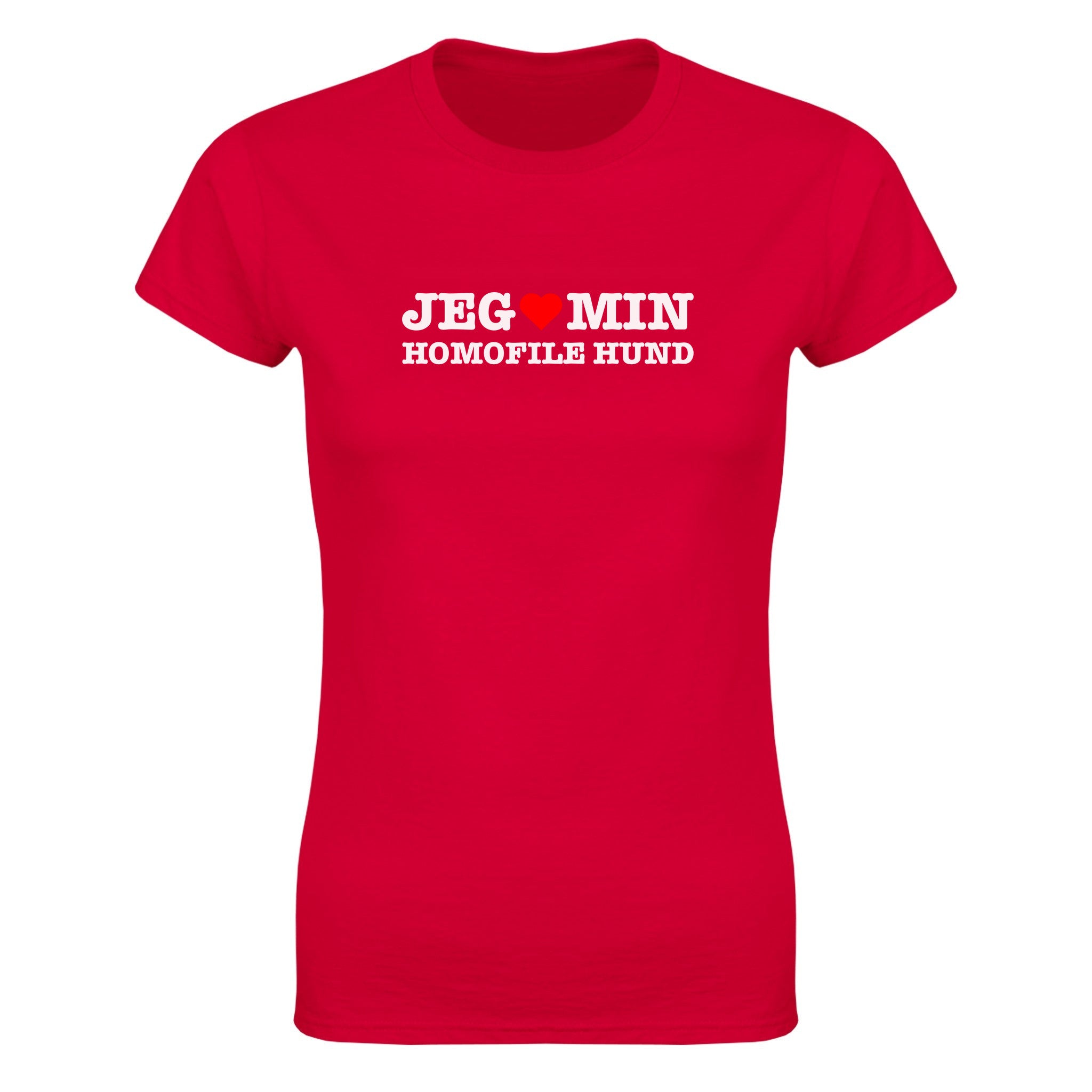 Jeg elsker min homofile hund - Dame t-skjorte – Red