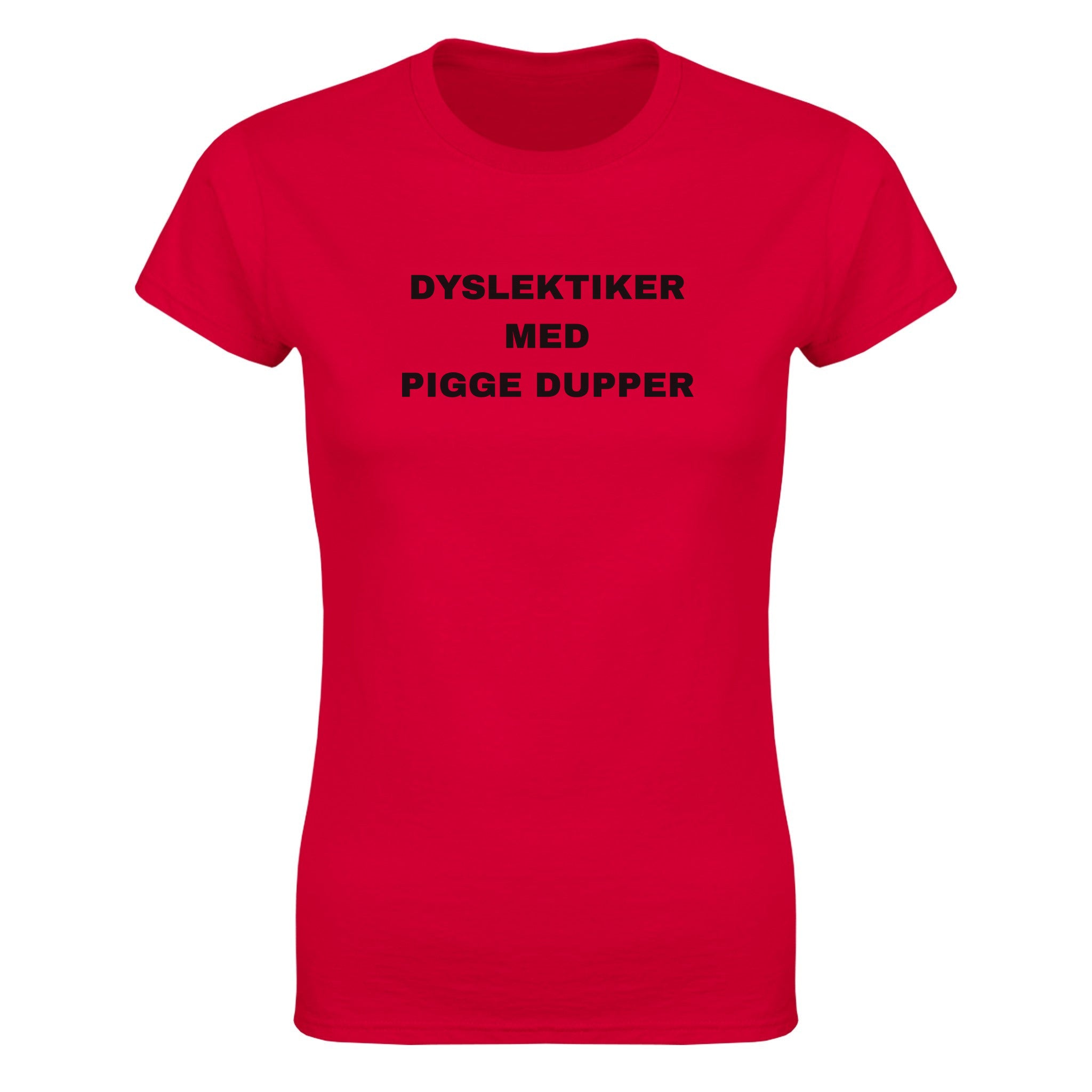 Dyslektiker med pigge dupper - Dame t-skjorte – Red
