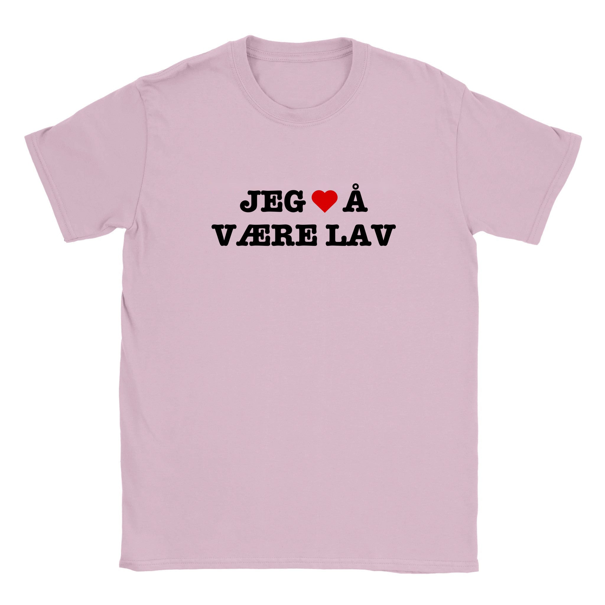 Jeg elsker å være lav - Baby tee – Light Pink