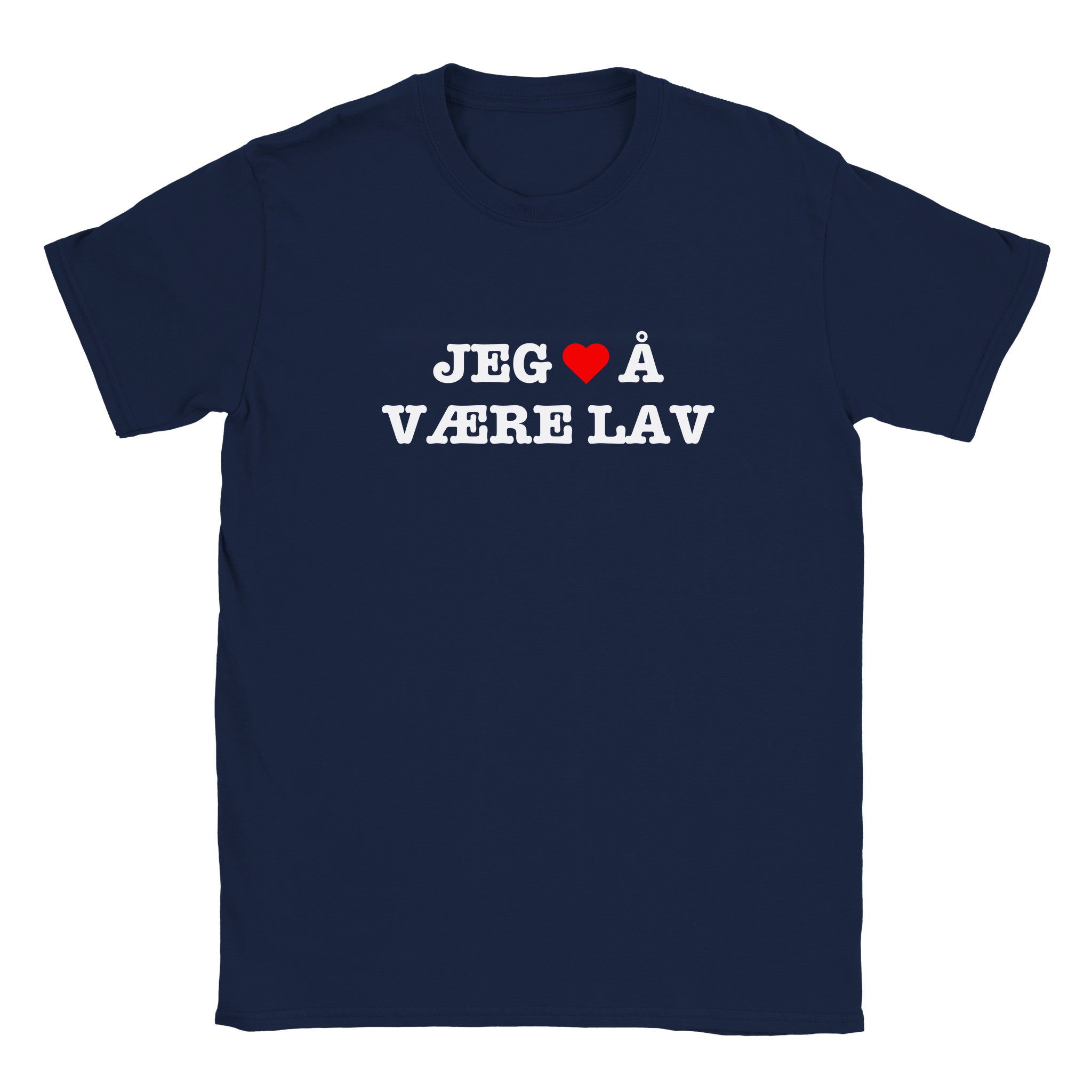 Jeg elsker å være lav - Baby tee – Navy