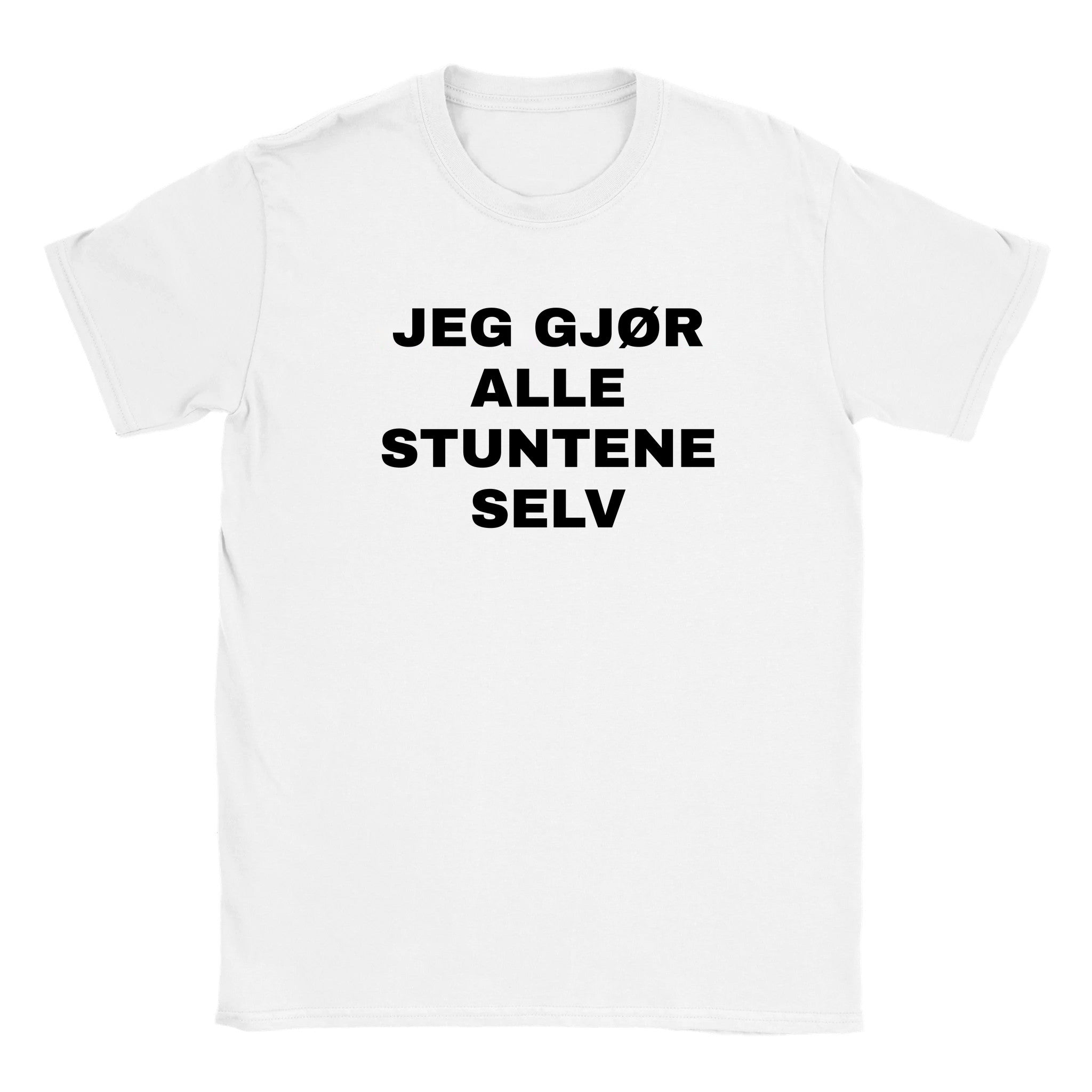 Jeg gjør alle stuntene selv - Baby tee – White
