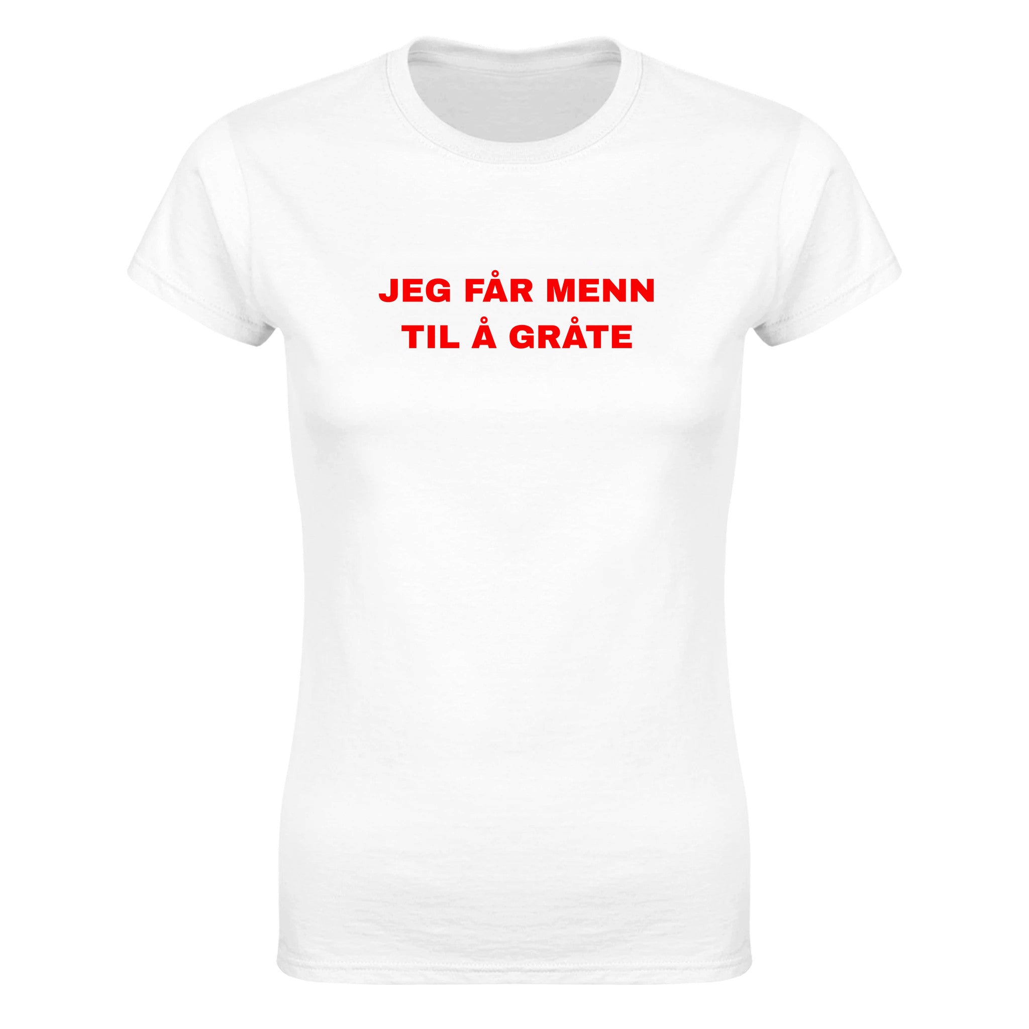 Jeg får menn til å gråte - Dame t-skjorte – White